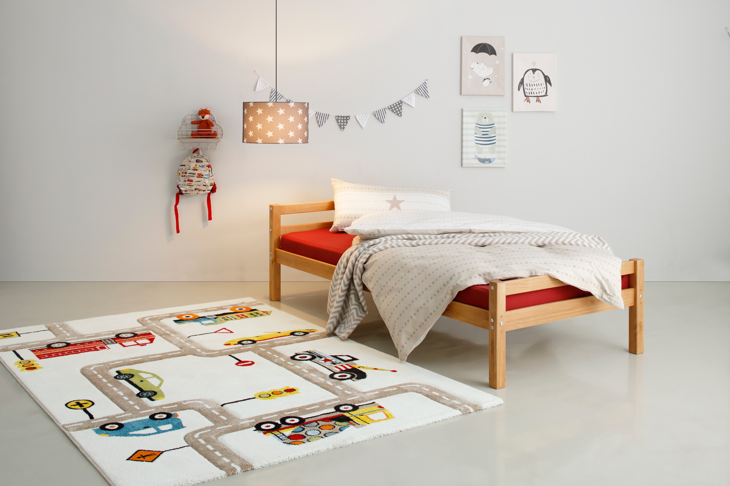 Lüttenhütt Kinderbett »Alpi«, Einzelbett aus schönem Kiefernholz, Lattenrost, Liegefläche 90x200 cm