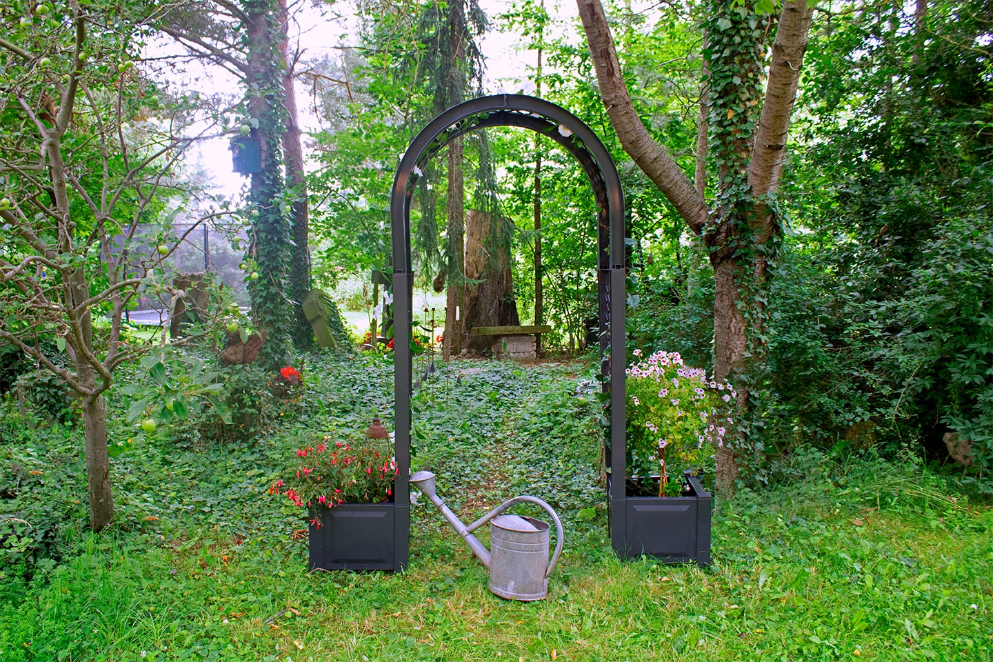 KHW Rosenbogen BxTxH: 174x43x207 cm, inkl. 2 Pflanzkästen