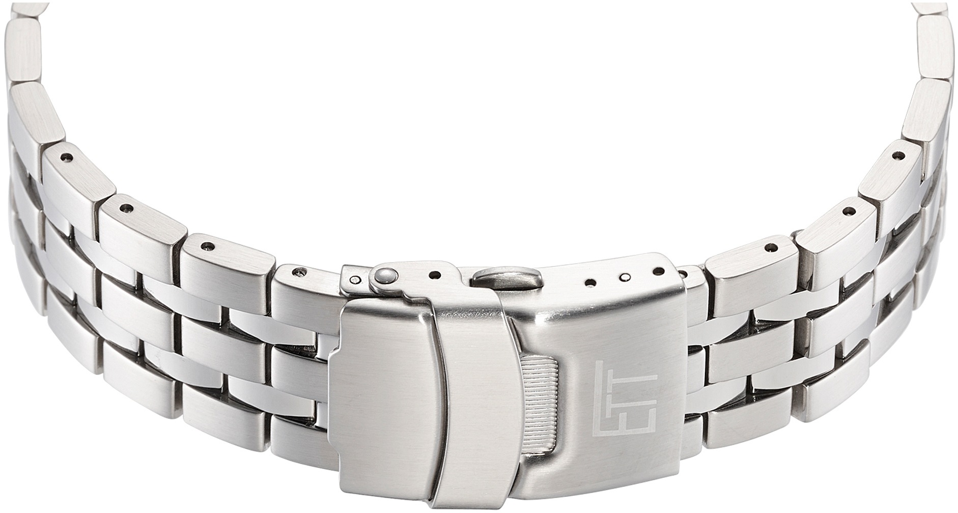 ETT Funkchronograph »Professional«, Armbanduhr, Herrenuhr, Stoppfunktion, Datum, Solar, Edelstahlarmband