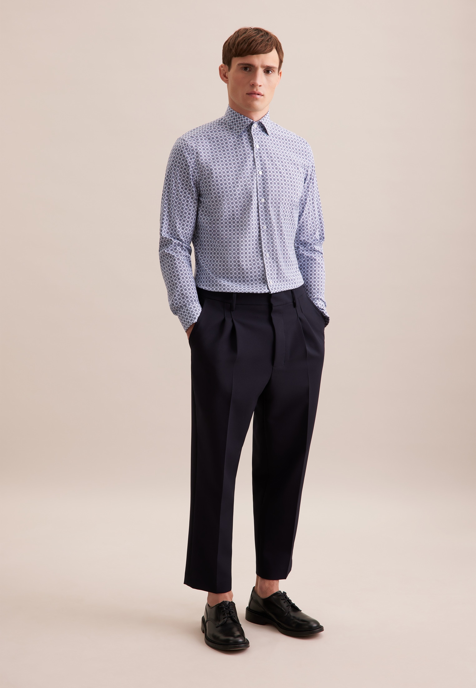 seidensticker Businesshemd »Slim« Slim 1/1 Kentkragen Druck