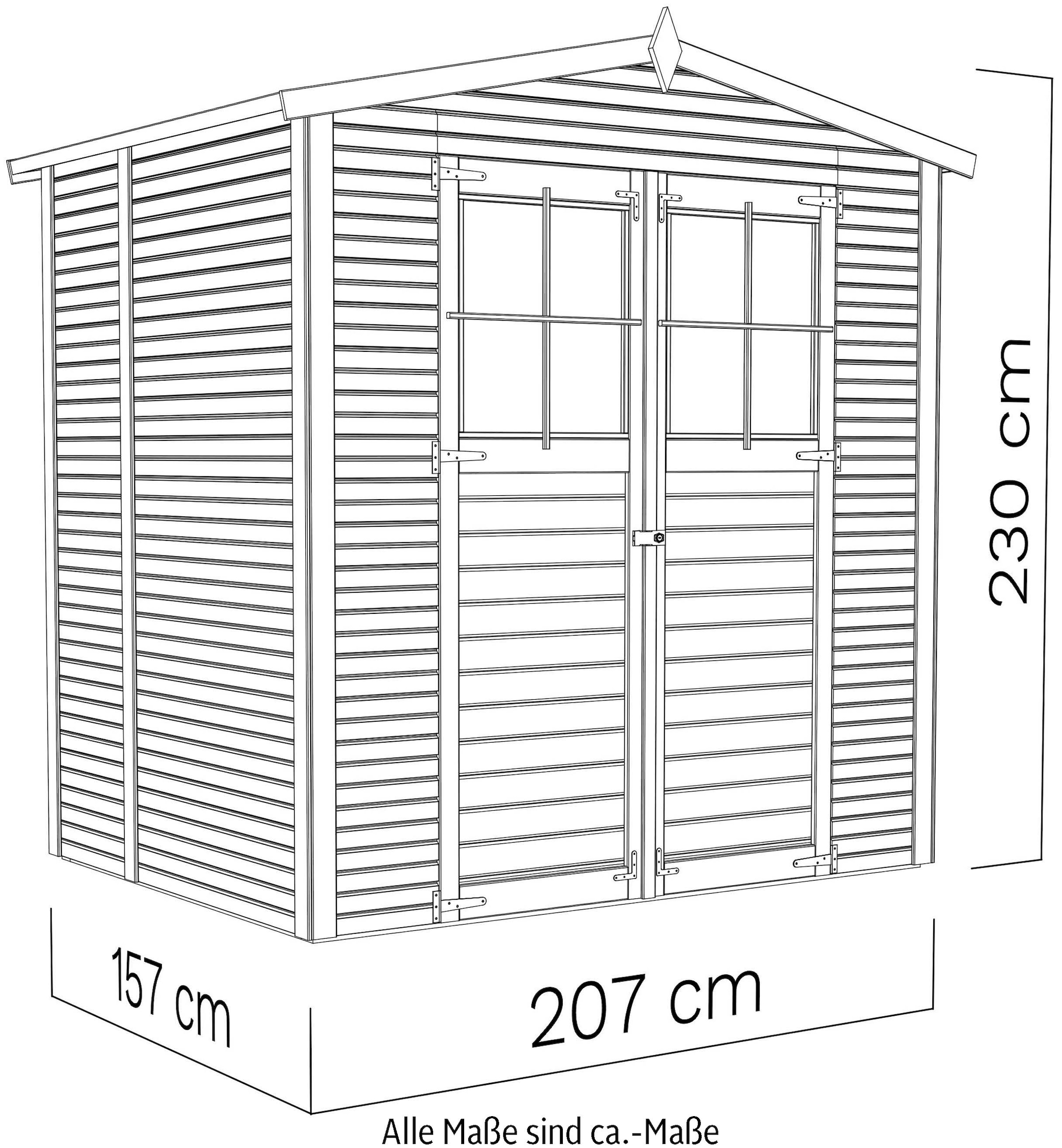 KONIFERA Gartenhaus »Alto 2 Fineline Satteldach«