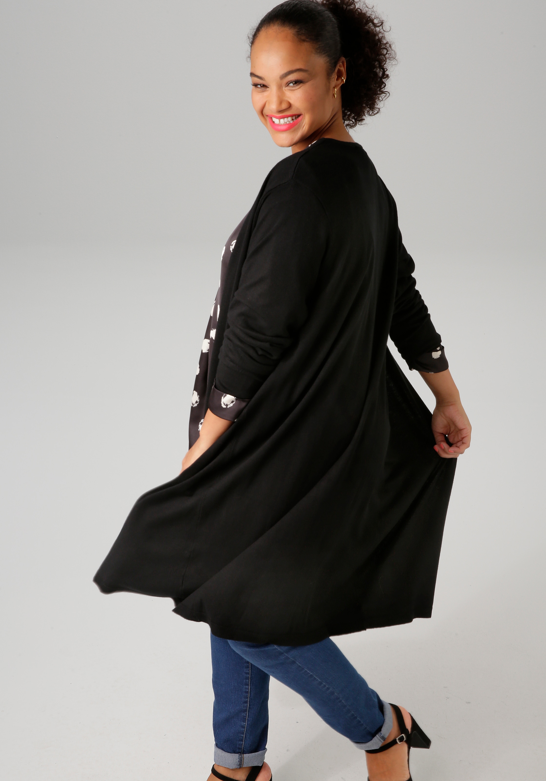 Aniston PLUS Strickjacke, in trendiger Farbpalette - NEUE KOLLEKTION