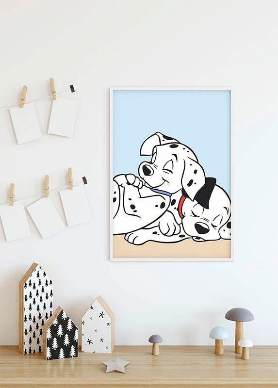 Komar Bild »101 Dalmatiner Cuddle«, Disney, (1 St.), Wandbild zur Dekoration im Kinderzimmer - ohne Rahmen