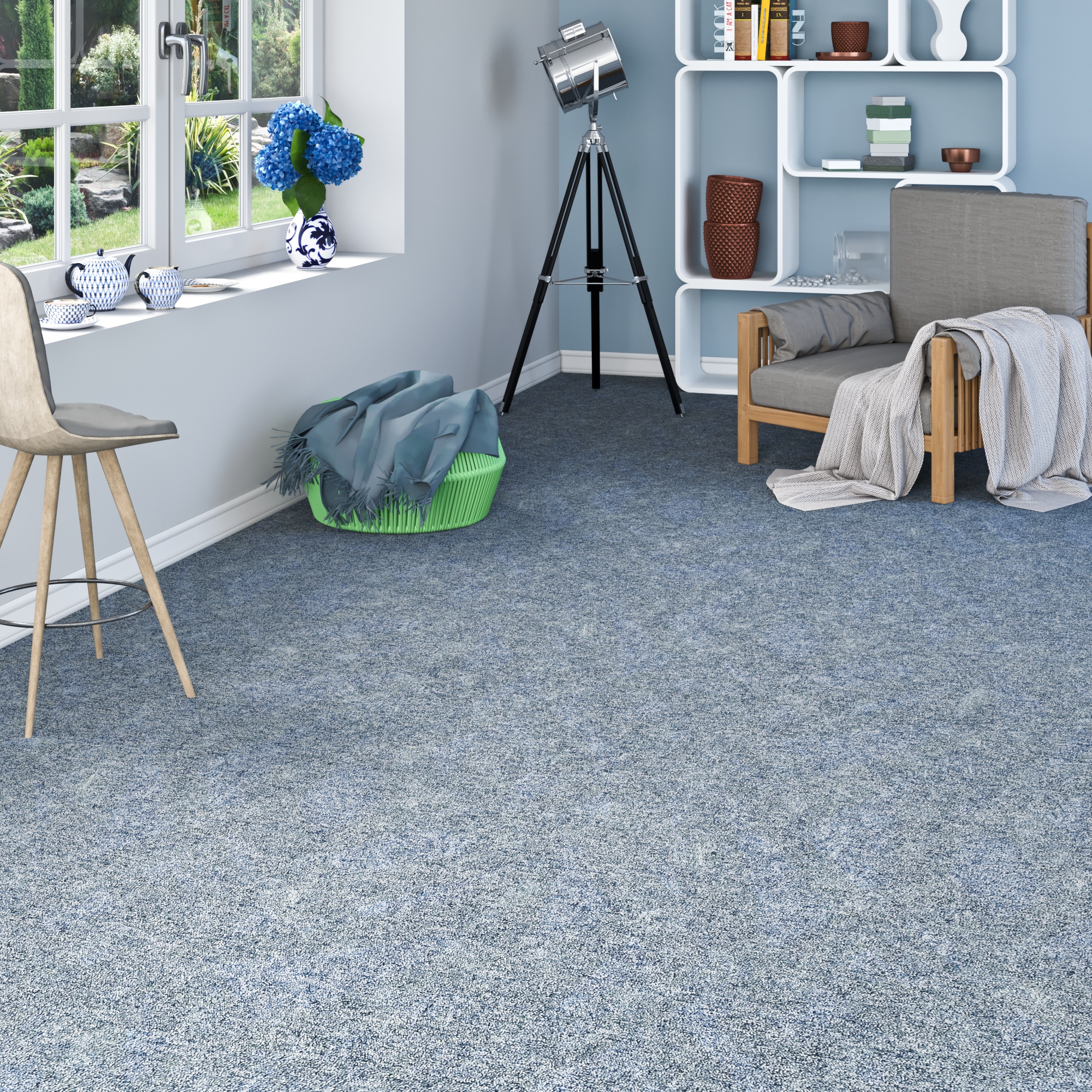 my home Teppichboden »Caio, Schlinge«, rechteckig, 8 mm Höhe, meliert, Brei günstig online kaufen