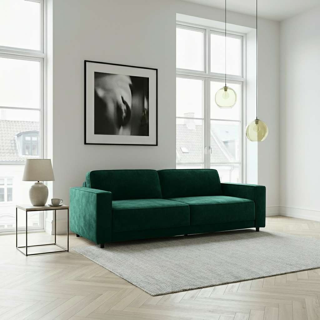 Dorel Home 3-Sitzer »ALLIE Schlafsofa 225 cm« Bett-Funktion (108/190cm), trendiger Cord o. pflegeleichter Velours