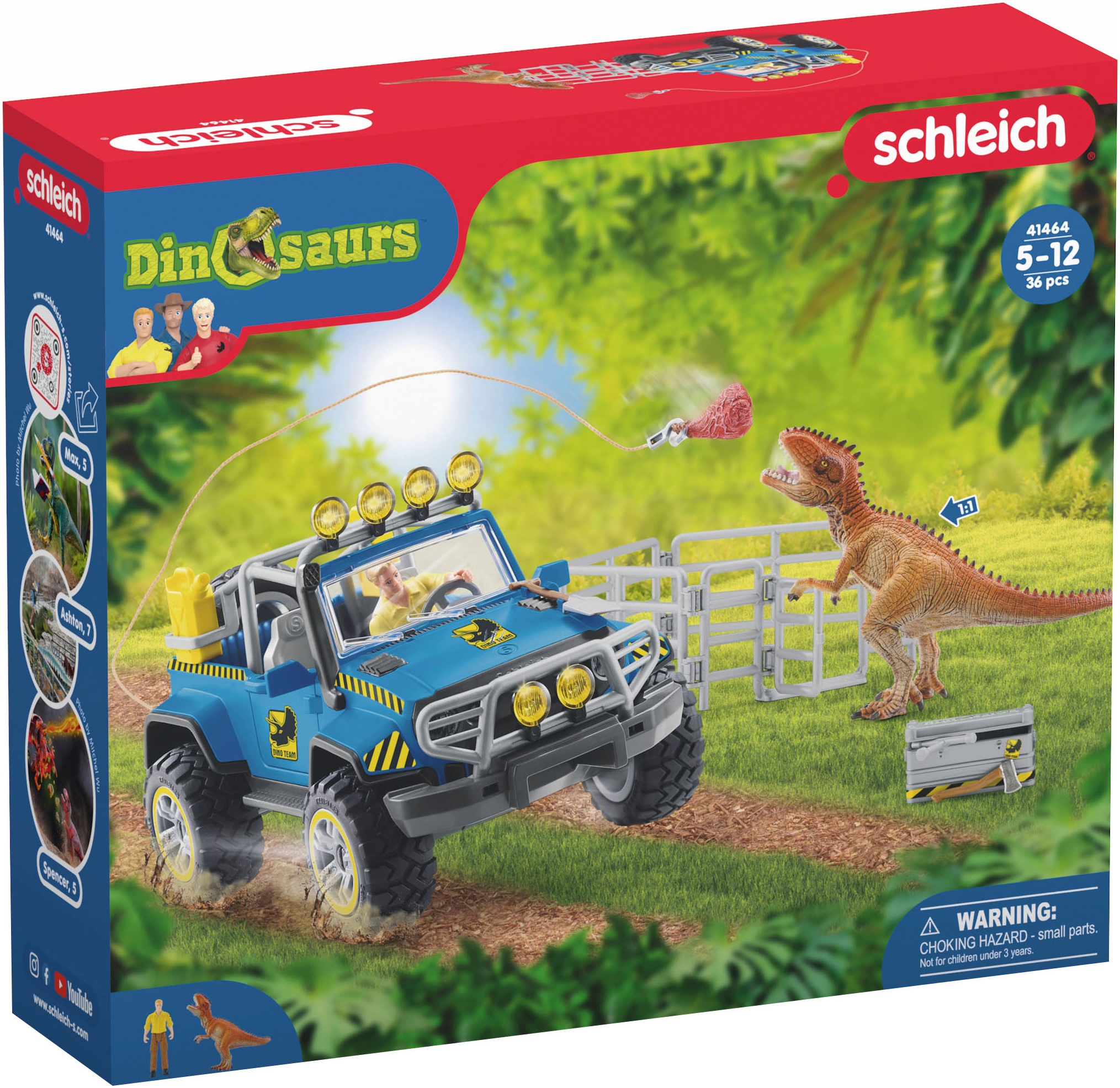Schleich® Spielfigur »DINOSAURS, Geländewagen mit Dino-Außenposten (41464)«