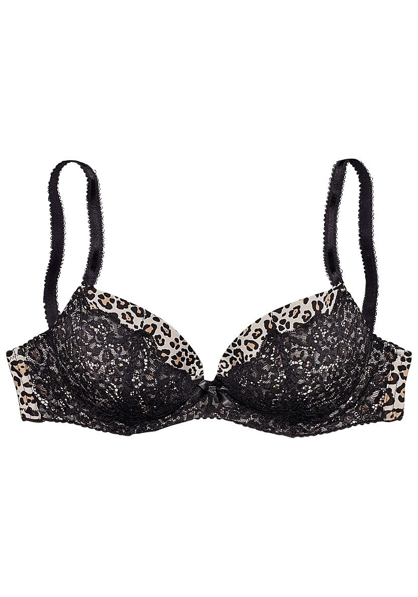 LASCANA Push-up-BH, mit Bügel im angesagten Leo-Look, sexy Dessous