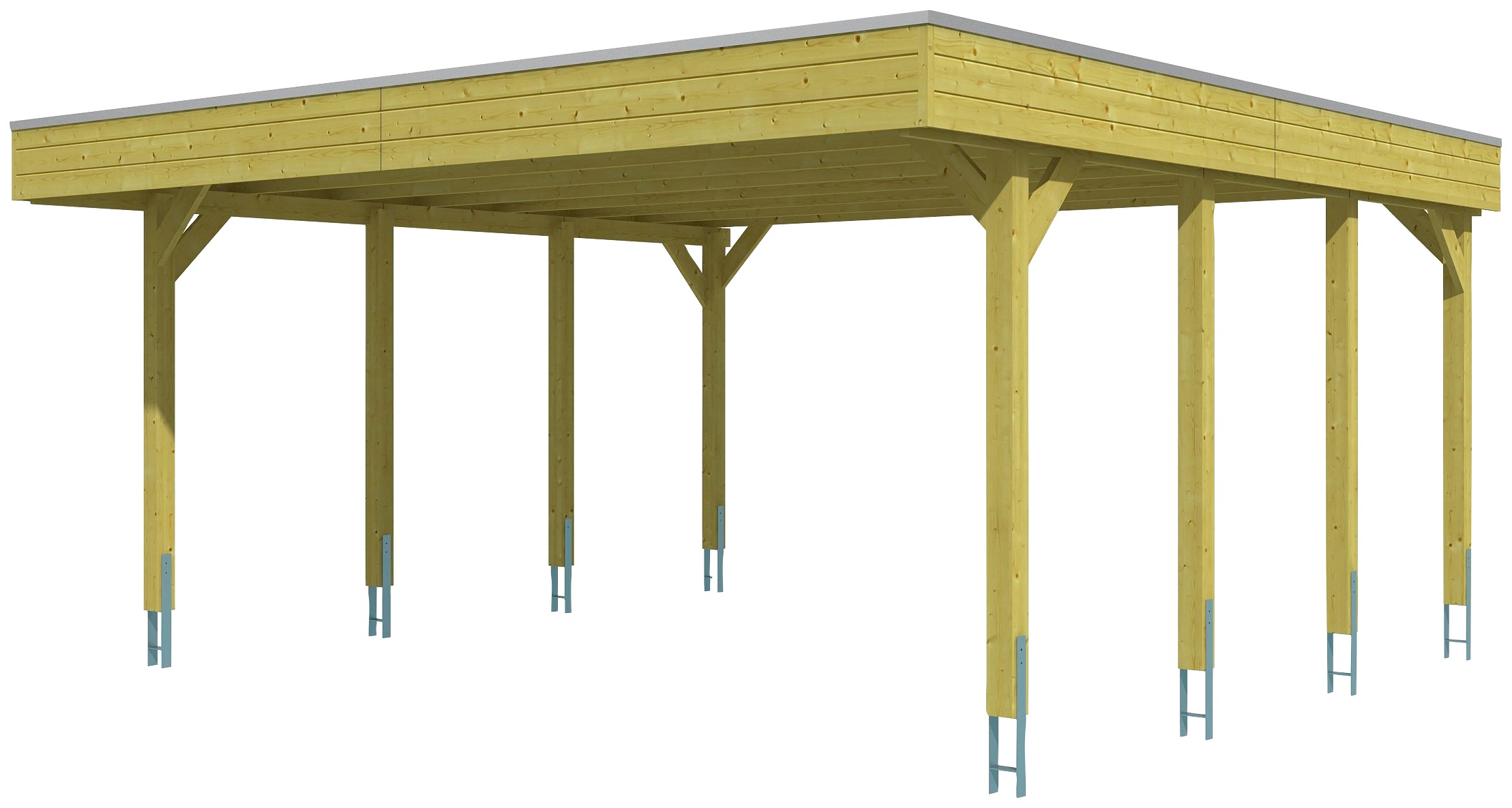 Skanholz Doppelcarport »Friesland«, 514 cm, grün