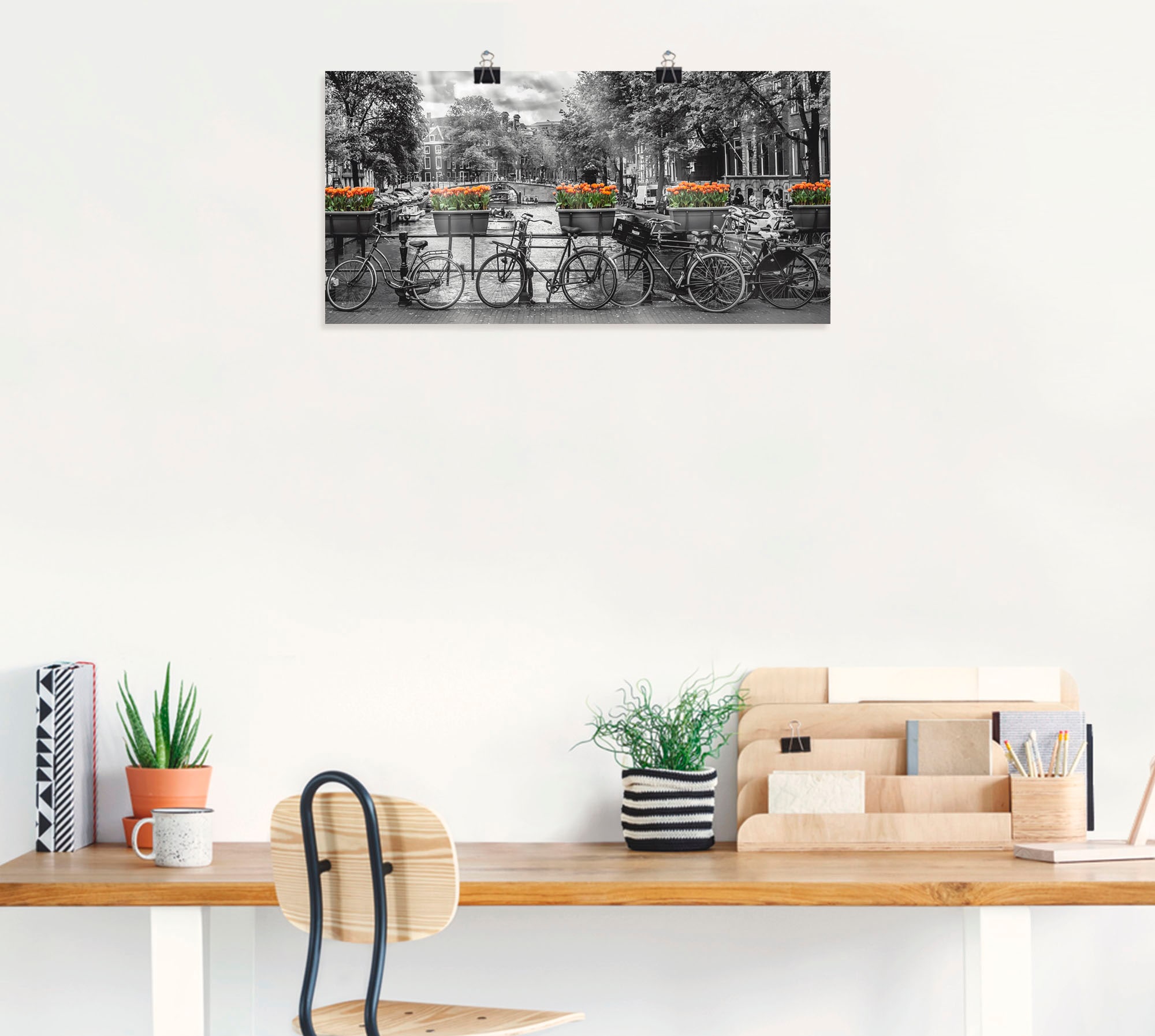 Artland Wandbild »Amsterdam Herengracht I«, Fahrräder, (1 St.), als Leinwandbild, Poster, Wandaufkleber in verschied. Größen