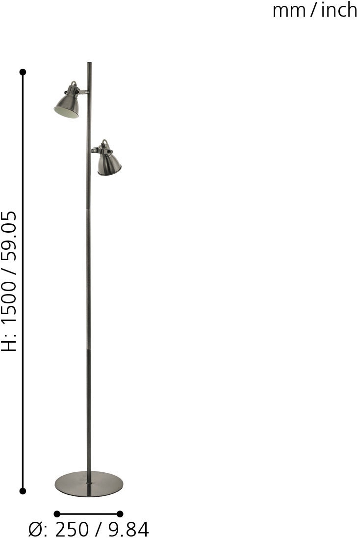 EGLO LED Stehlampe »TASCHIN«, 2 flammig-flammig auf Rechnung kaufen