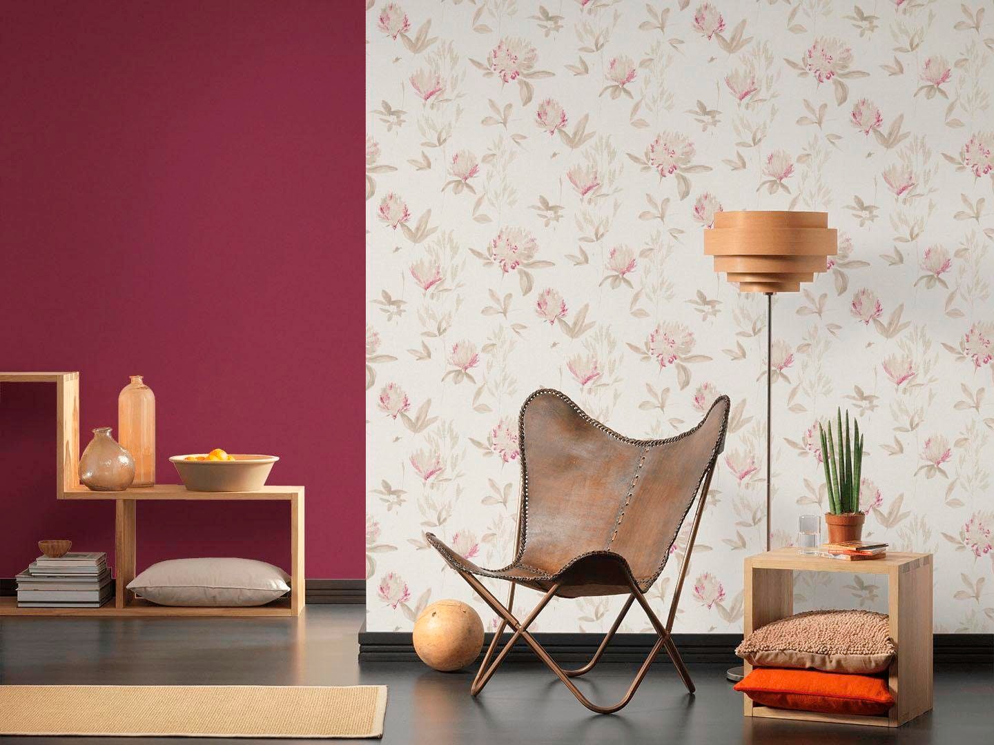 living walls Vliestapete »Blumentapete«, floral-geblümt, Florale Tapete Blumen Tapeten Wohnzimmer Schlafzimmer Küche Flur Optik