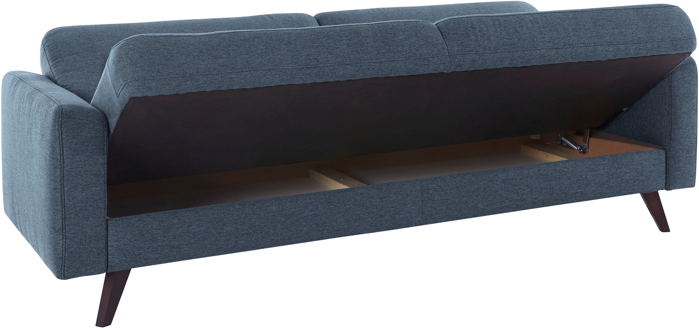 exxpo - sofa fashion 3-Sitzer »Samso, elegant und bequem, toller Sitzkomfort, Schlafsofa«, Kippcouch, inklusive Bettfunktion und Bettkasten, Komfortsitzhöhe 49cm
