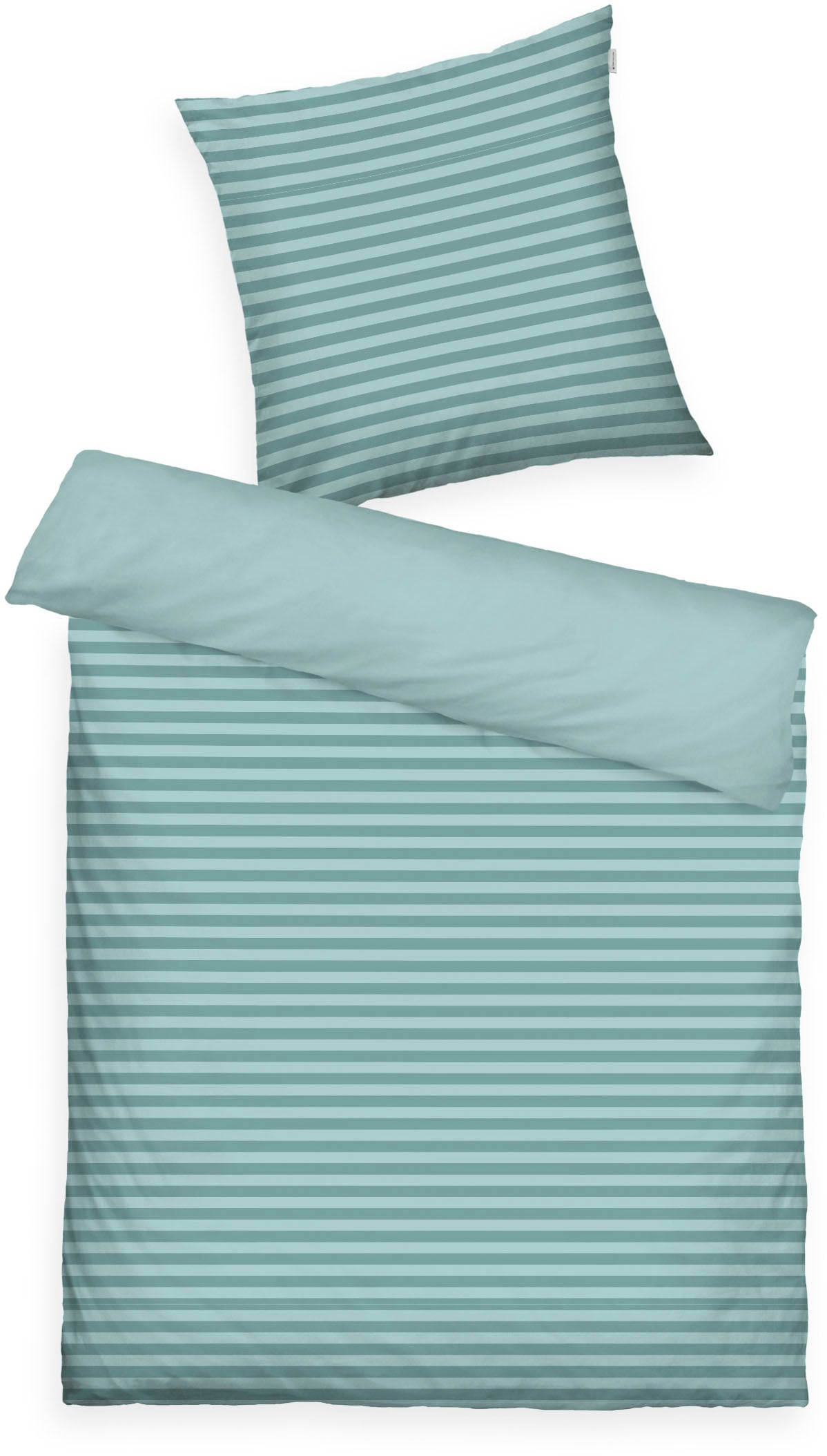 TOM TAILOR HOME Bettwäsche »MEDIUM STRIPES in Gr. 135x200cm, 155x220cm oder 200x220cm«, (2 tlg.), new bedroom, mit farbigem Markenreißverschluss