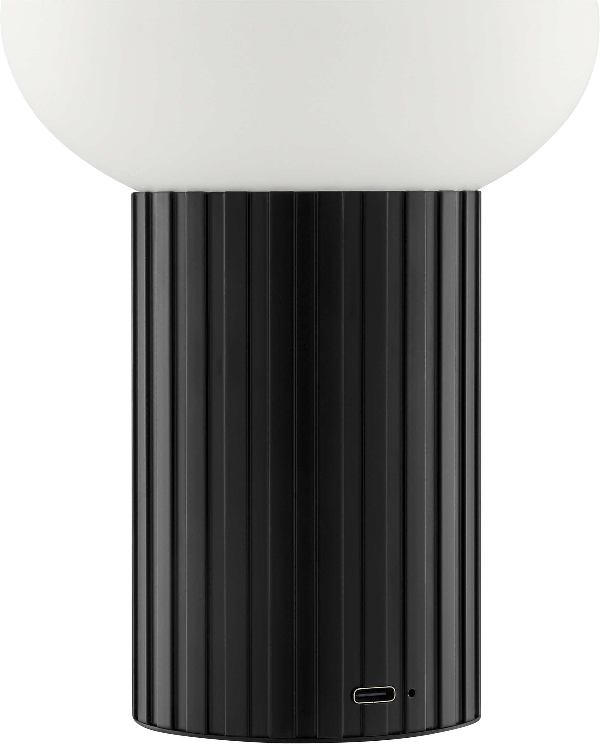 Brilliant LED Tischleuchte »Venti« LED-Modul 1 Stk. Warmweiß Akku-Leuchte, Ø 12 cm, Höhe 18 cm, 250 lm, Wireless charging o. USB