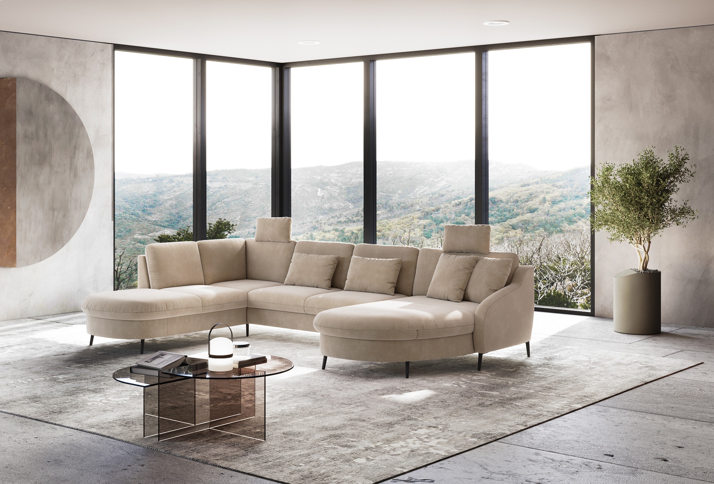 sit&more Wohnlandschaft »Soul U-Form«, wahlweise mit Bett und Bettkasten
