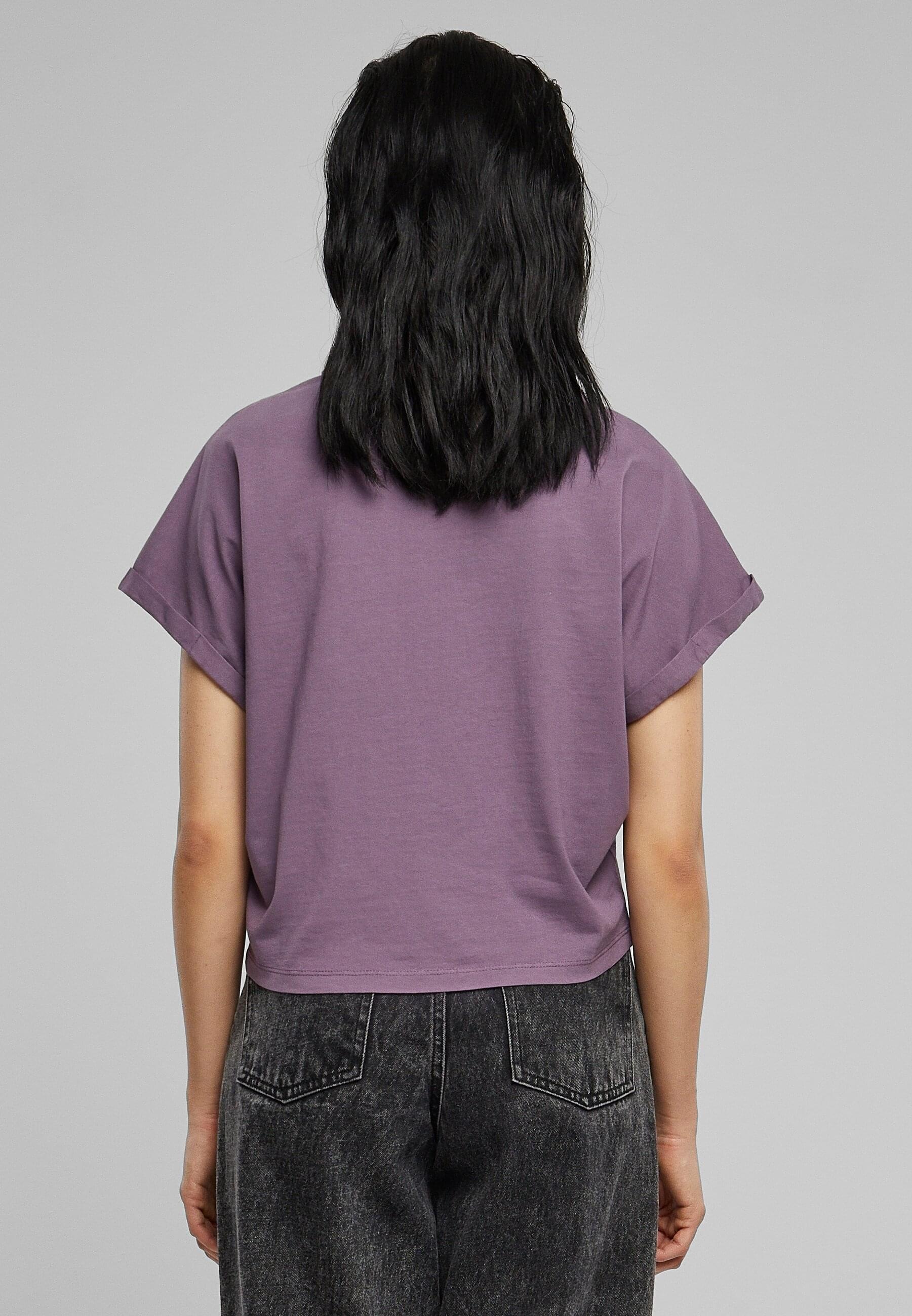 URBAN CLASSICS T-Shirt »Urban Classics Damen Ladies Short Pigment Dye Cut On Sleeve Tee« 1 Stk.