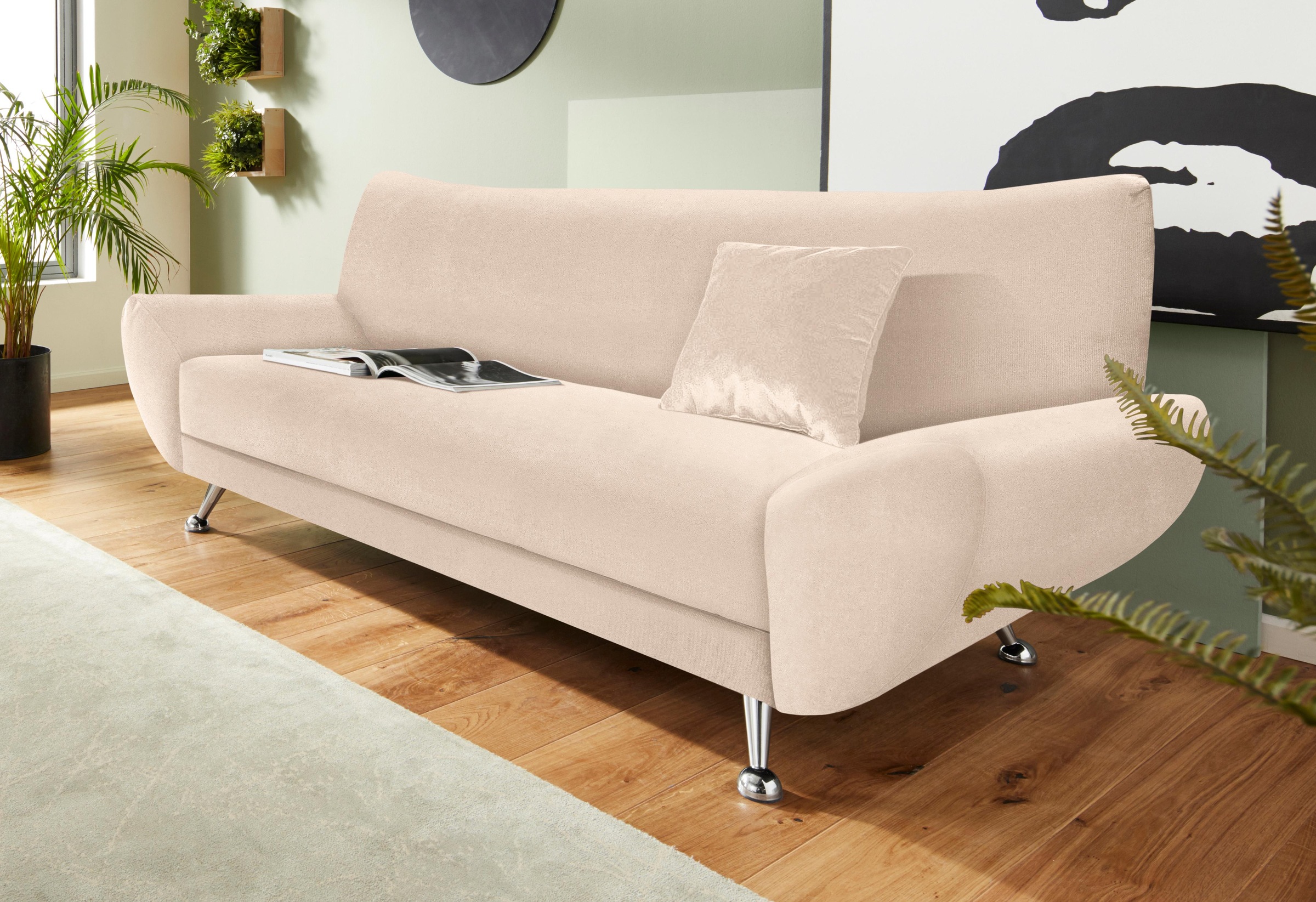 INOSIGN 3-Sitzer "Saltare elegant und komfortabel, toller Designfuß" günstig online kaufen