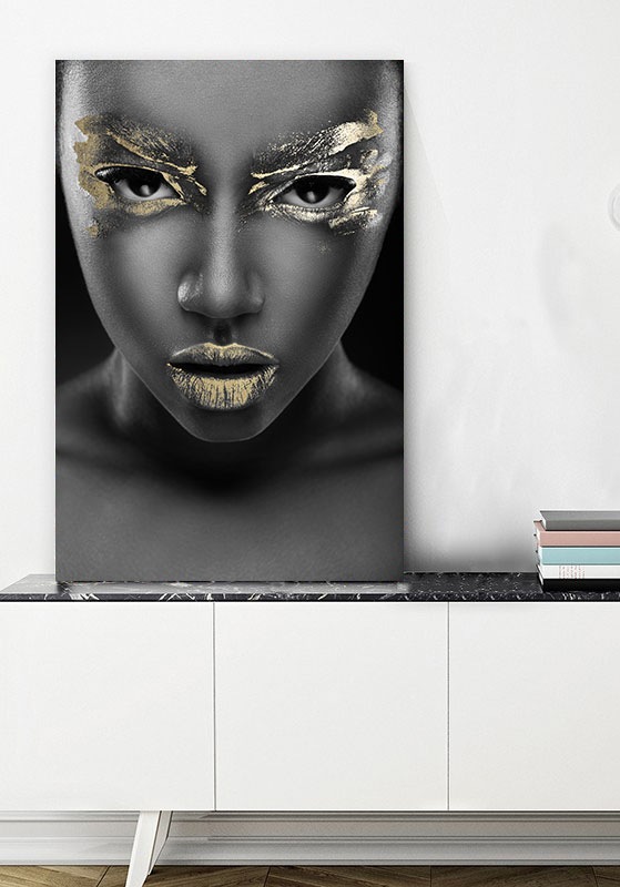 queence Acrylglasbild »Behdeti«, Frau-Gemälde-Frau-Bilder von Frauen-Mode-M günstig online kaufen