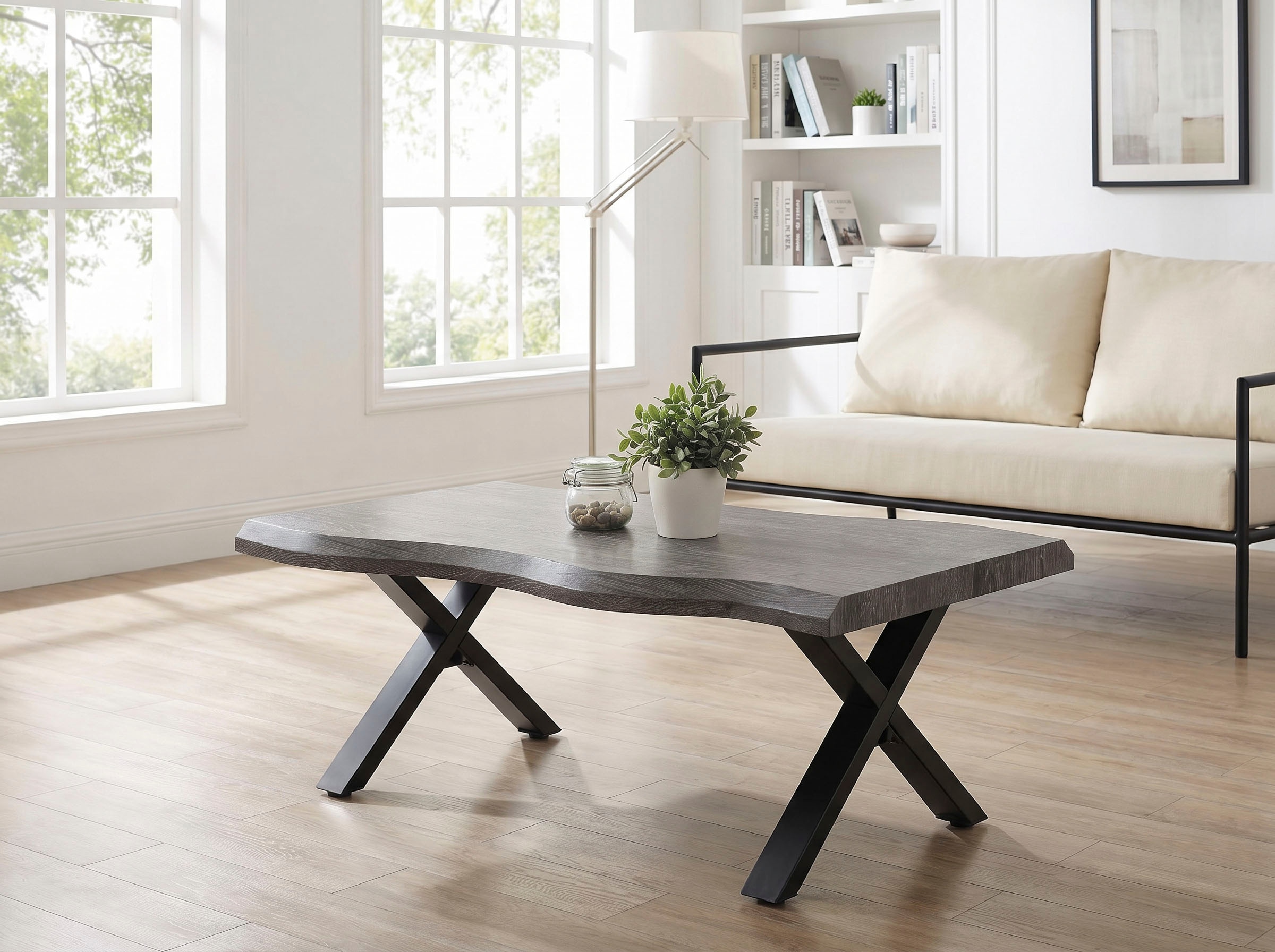 HELA Couchtisch »GERD« Baumkantenoptik, Breite 110 cm