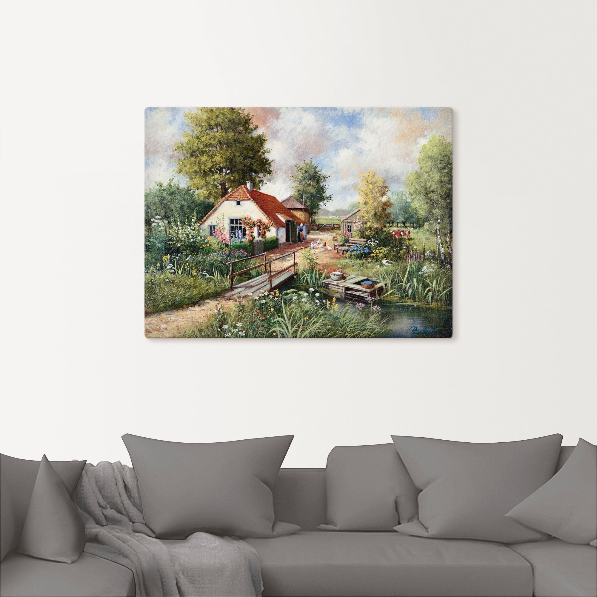Artland Wandbild »Bauernhof«, Gebäude, (1 St.), als Leinwandbild, Poster in verschied. Größen