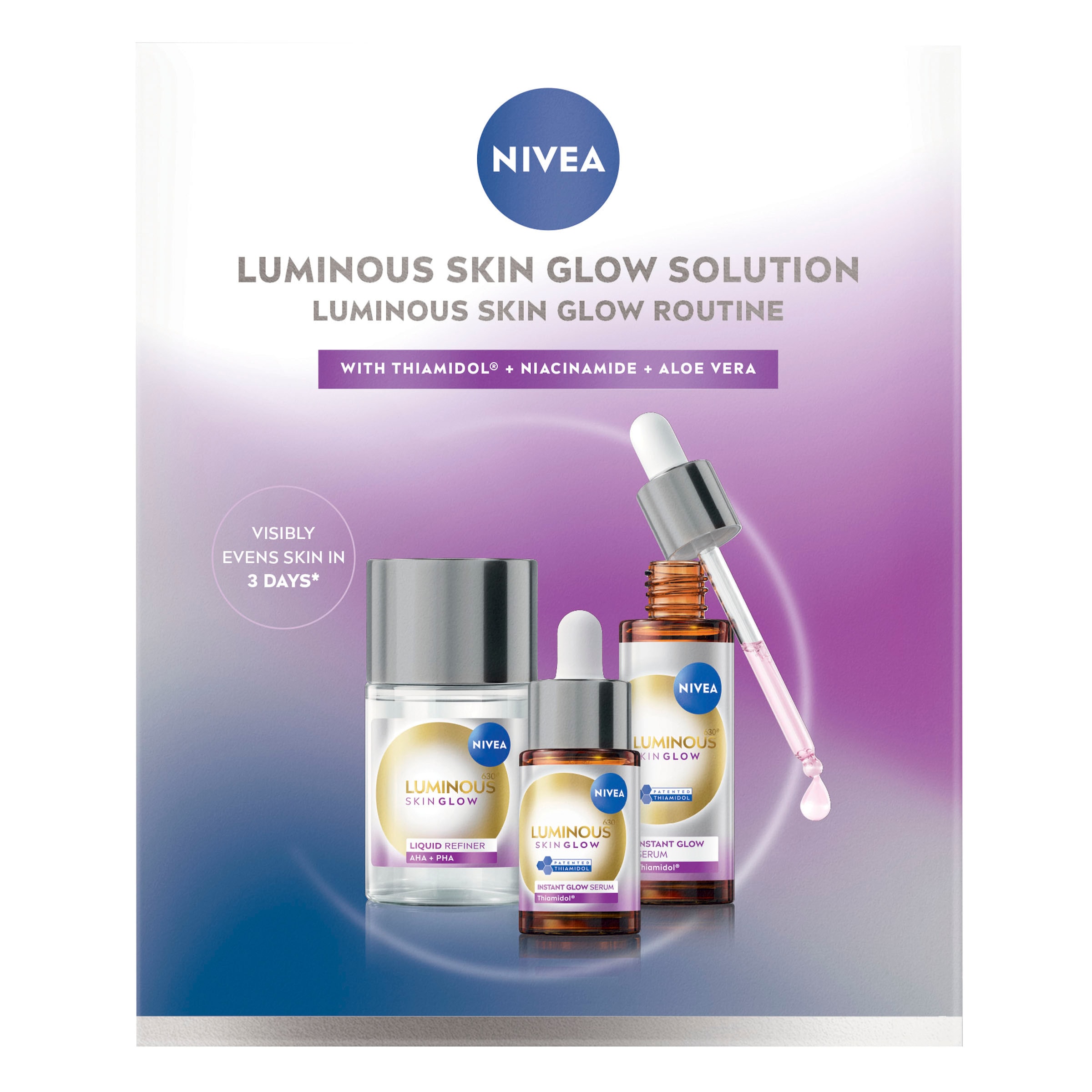 Nivea Gesichtspflege-Set »NIVEA LUMINOUS630® Skin Glow Routine Set«