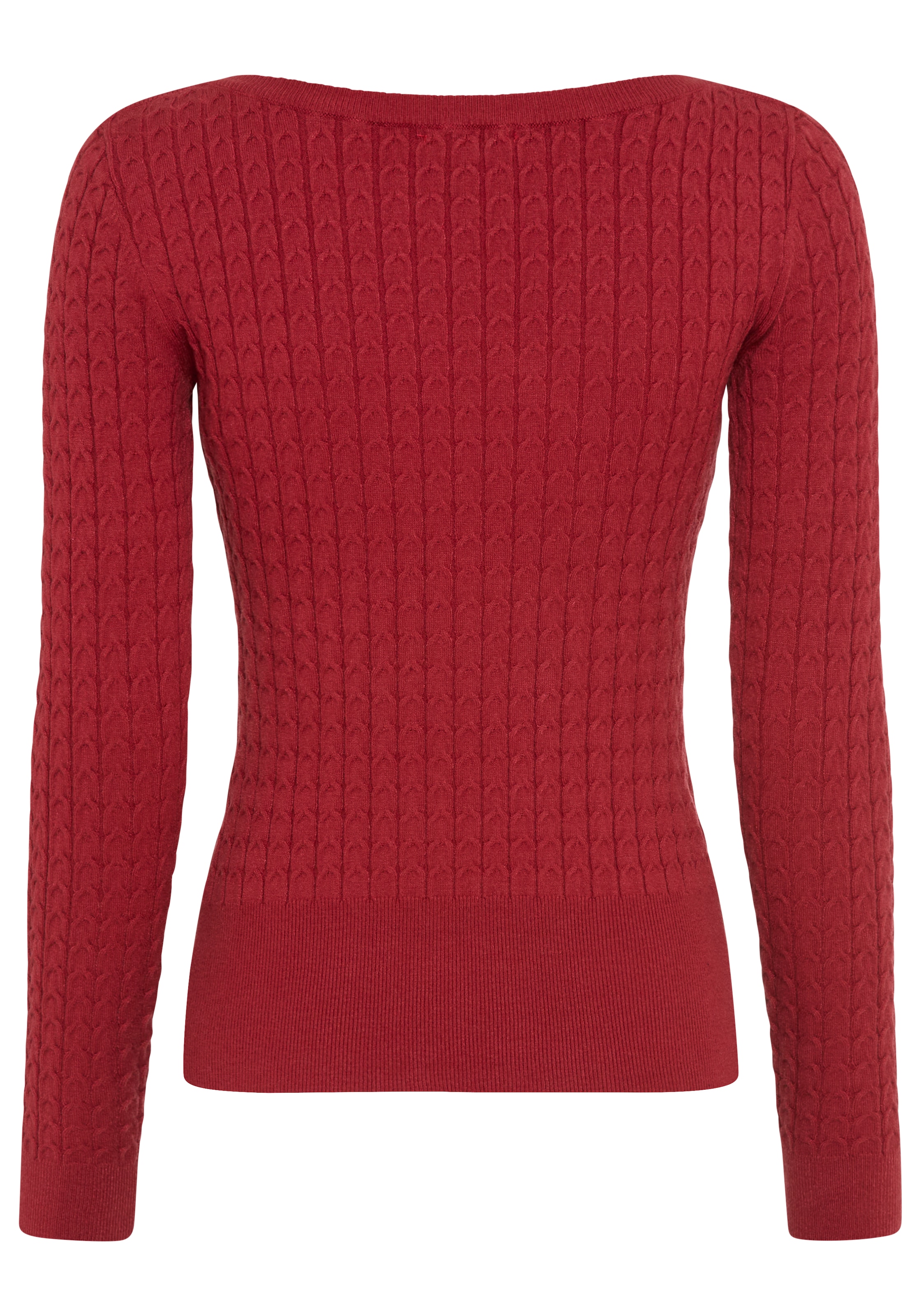 Melrose Strickpullover mit Zopfmuster, aus weicher Viskosemischung