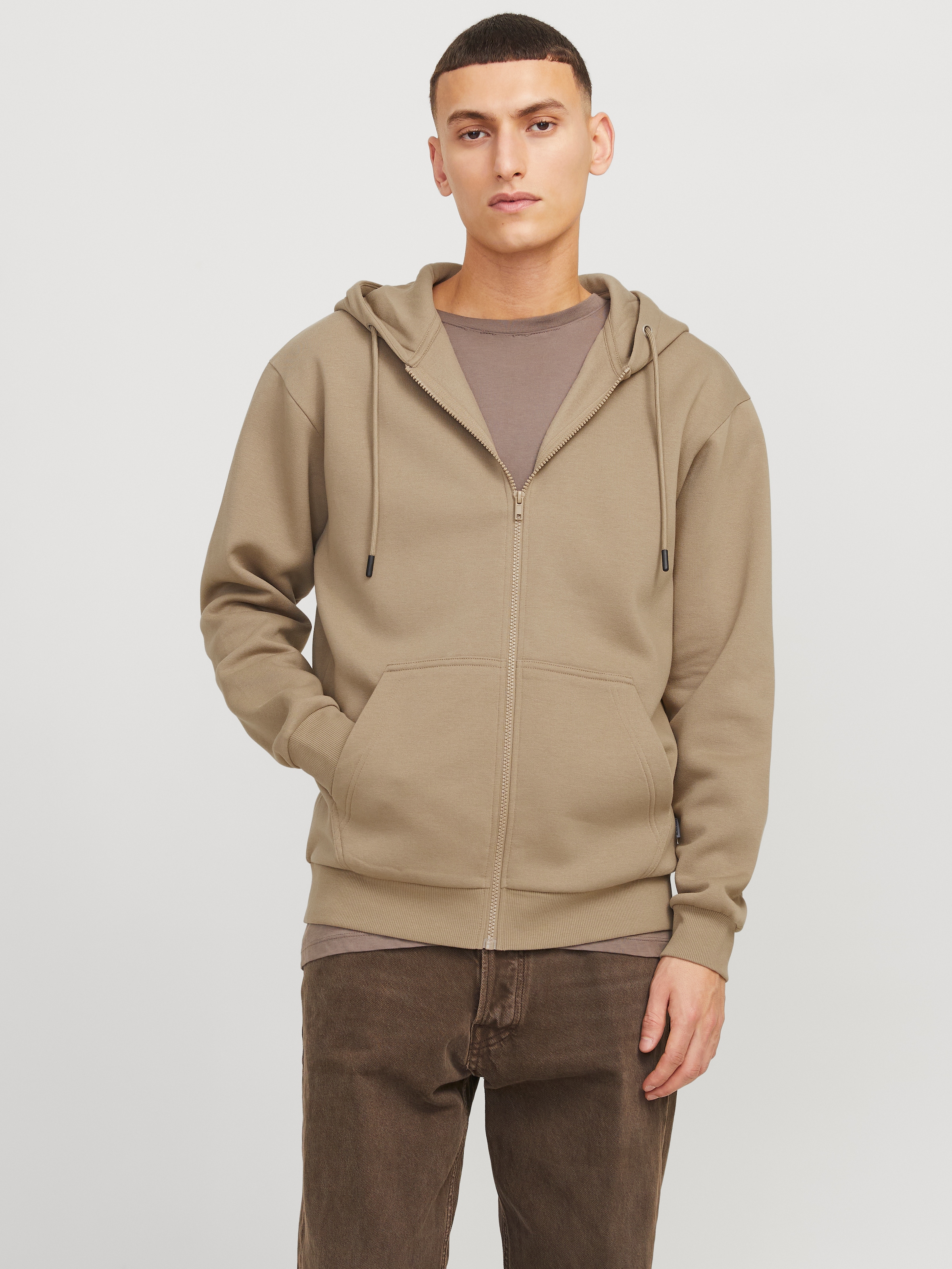 Jack & Jones Kapuzensweatjacke »JJEBRADLEY mit Kapuze, ideal für kalte Jahreszeit« Materialmix, relaxed fit
