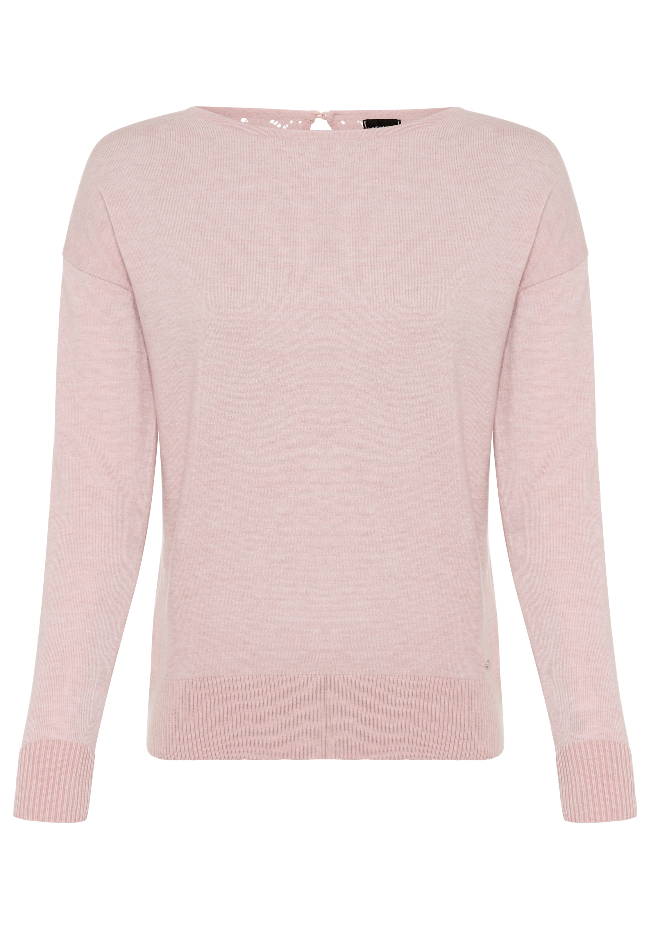 Laura Scott Strickpullover softer Winterstrick mit Spitzendetial