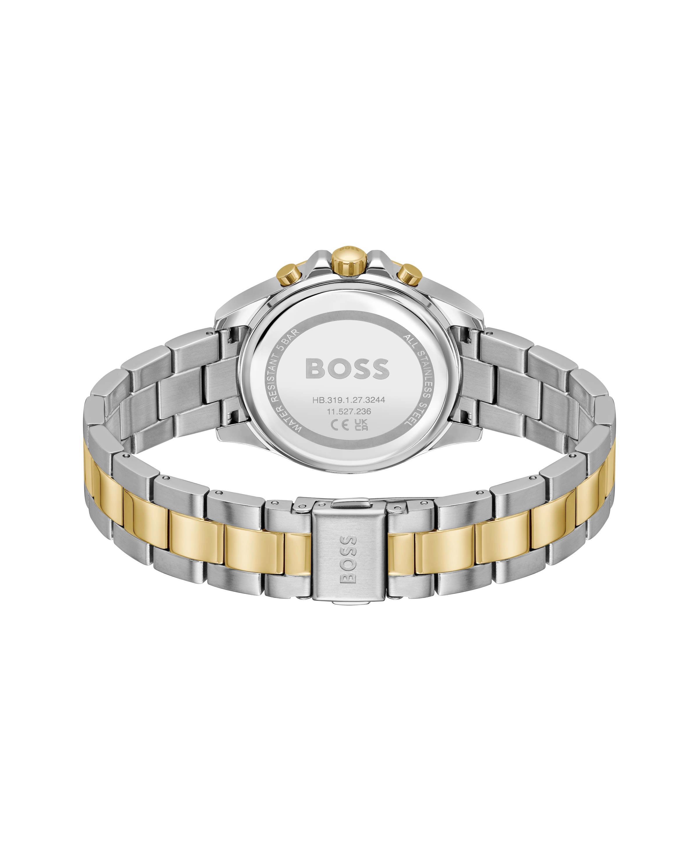 BOSS Multifunktionsuhr »ALLEY«, Quarzuhr, Armbanduhr, Damenuhr, Edelstahlarmband, analog, Tag