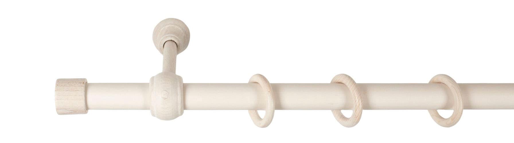 SN DECO GROUP Gardinenstange »Cafiro«, 1 läufig-läufig, Fixmaß, 28 mm, Holz, verschiedene Längen und Farben, Komplettset