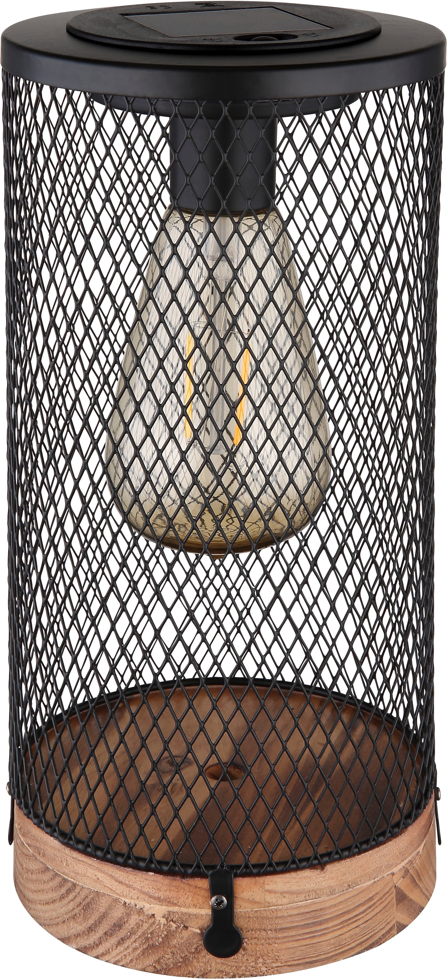 GLOBO LIGHTING LED Solarleuchte »SOLARLEUCHTE HOLZ NATURFARBEN, 1XLED«, 1 f günstig online kaufen