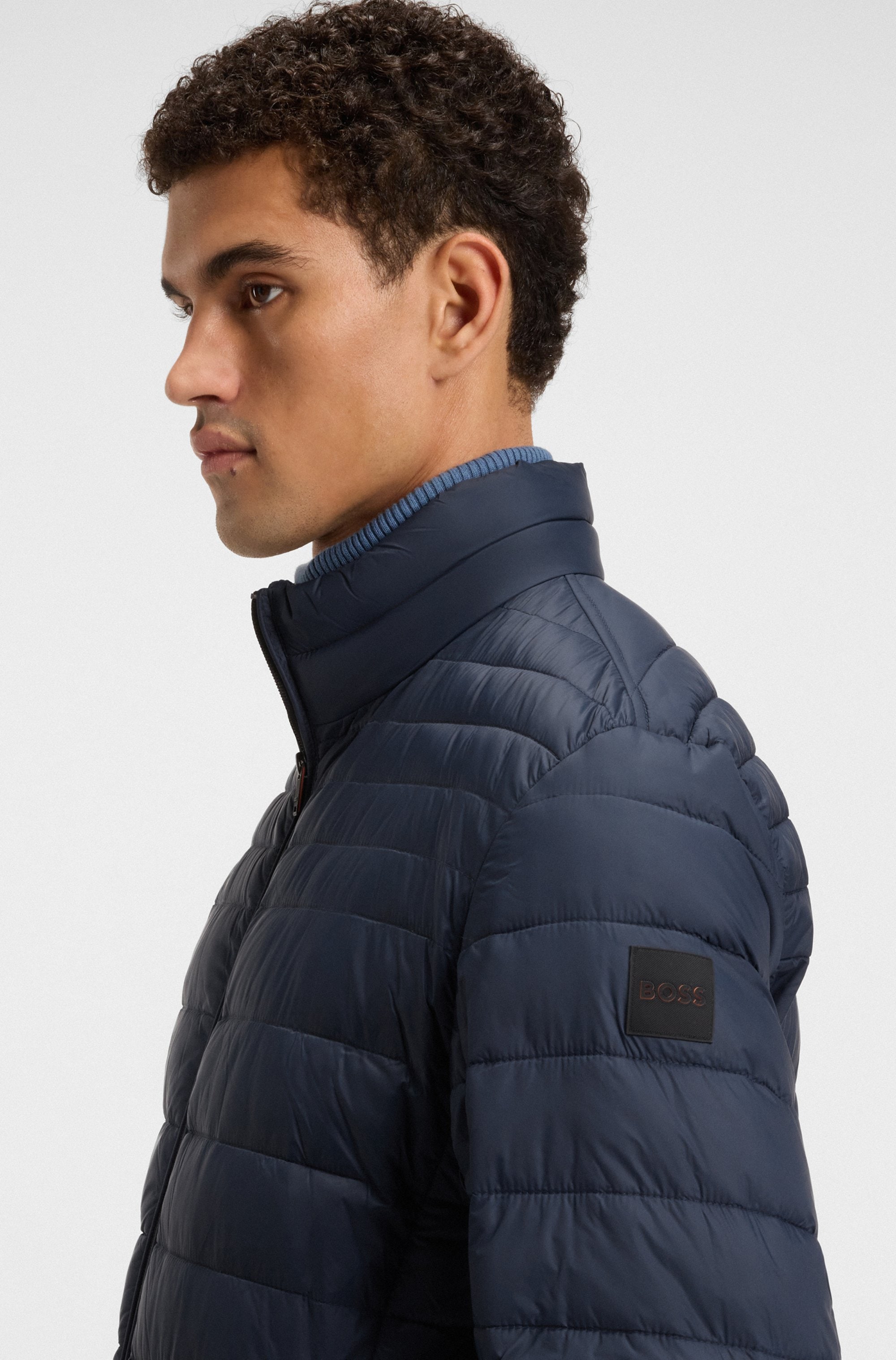 BOSS ORANGE Steppjacke »Oden«, ohne Kapuze, mit Stehkragen, slim fit, federleicht wasserabweisend