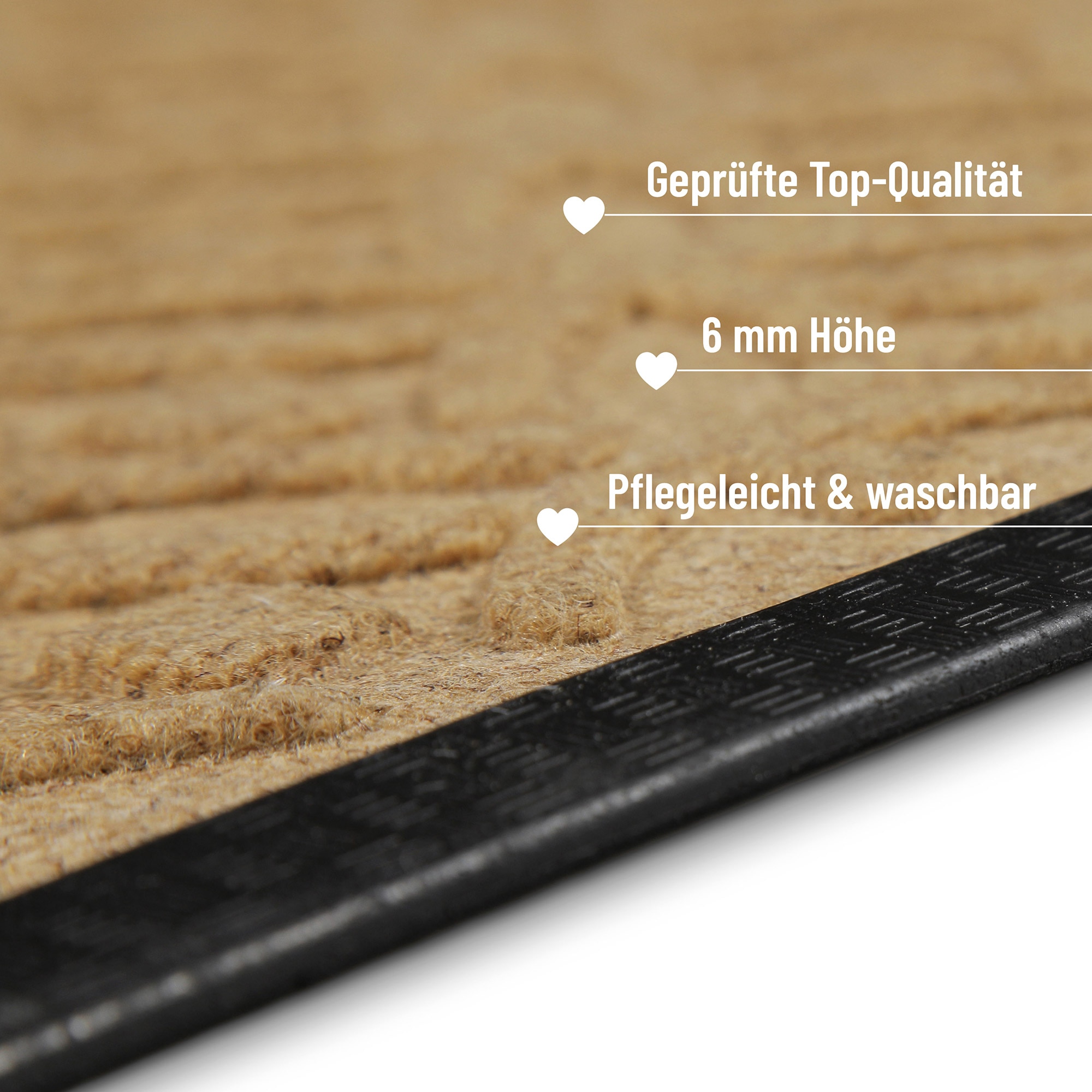 Wecon home Fußmatte »Midnight Mosaic«, rechteckig, 4 mm Höhe, pflegeleicht, rutschfest, Ornamente, Innen & Außen, Schmutzfangmatte