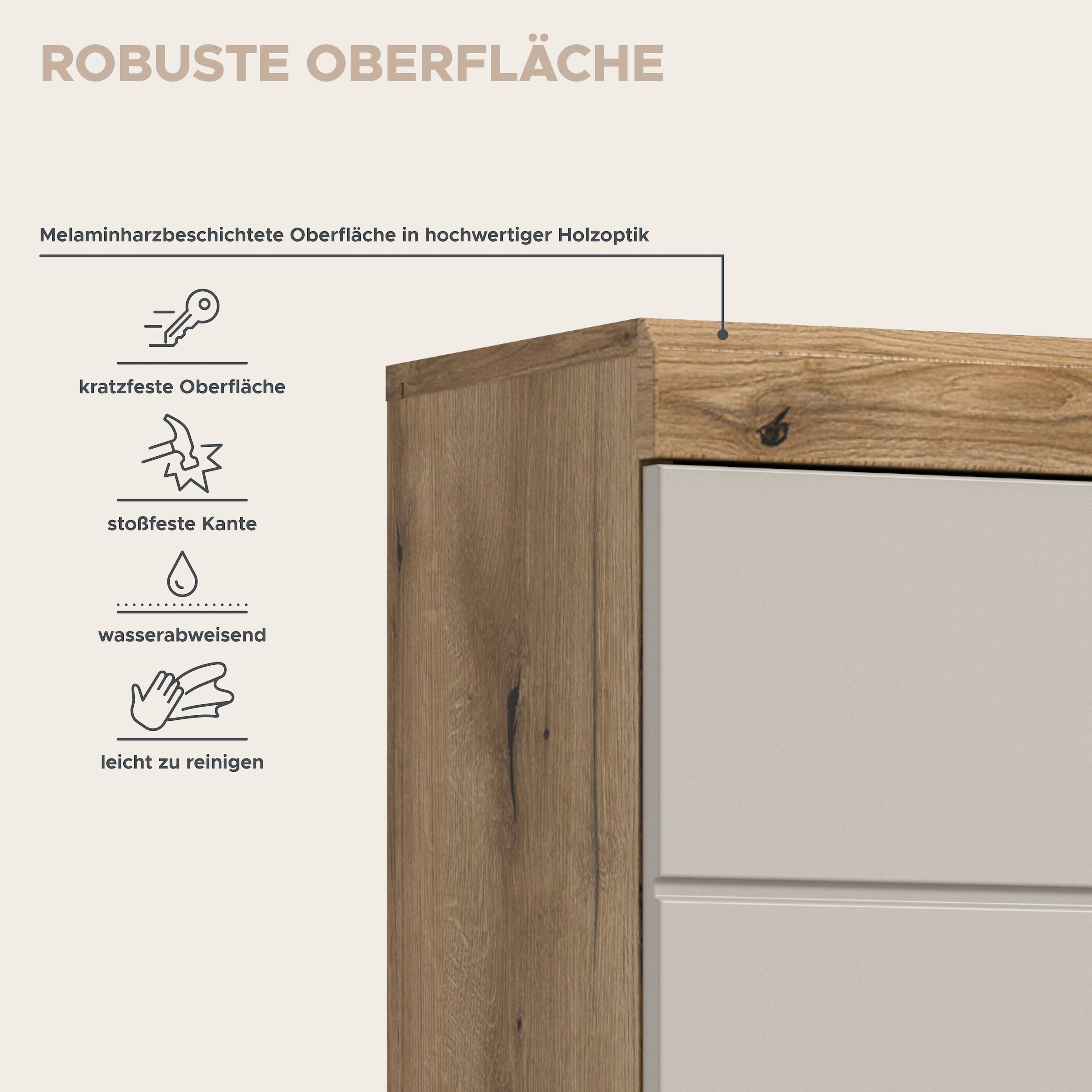 welltime Hängeschrank »SIENA, Breite 74cm, 2 Türen, 1 offenes Fächer, MDF-Front« TOPSELLER!,  in verschiedenen Farben erhältlich, Badmöbel, Badschrank, Schrank, Bad