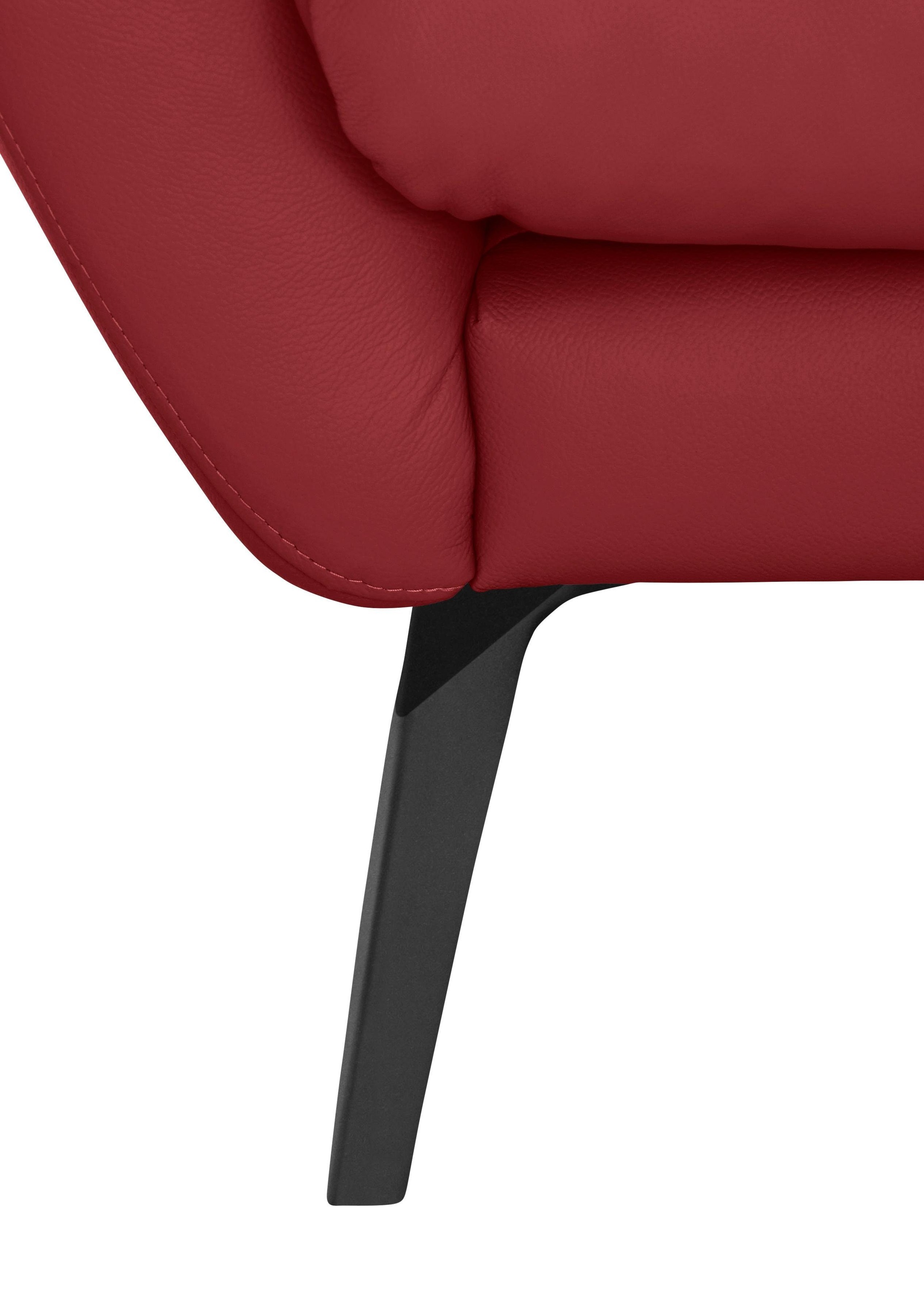 W.SCHILLIG Big-Sofa »softy«, mit dekorativer Heftung im Sitz, Füße schwarz pulverbeschichtet