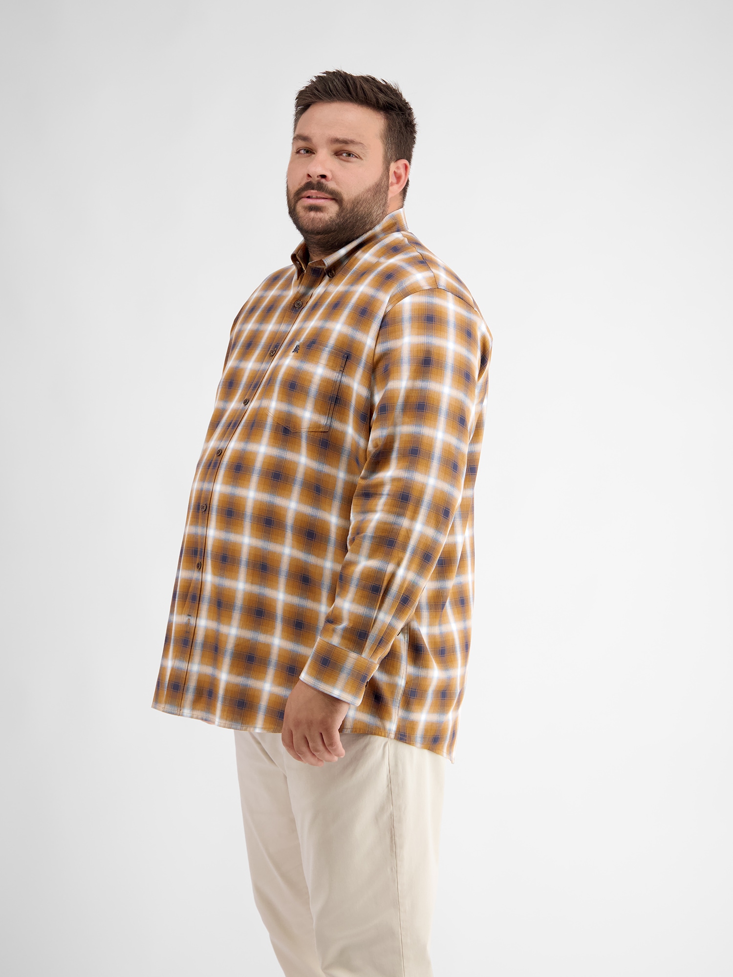 LERROS Karohemd »Karohemd mit Fischgratstruktur«