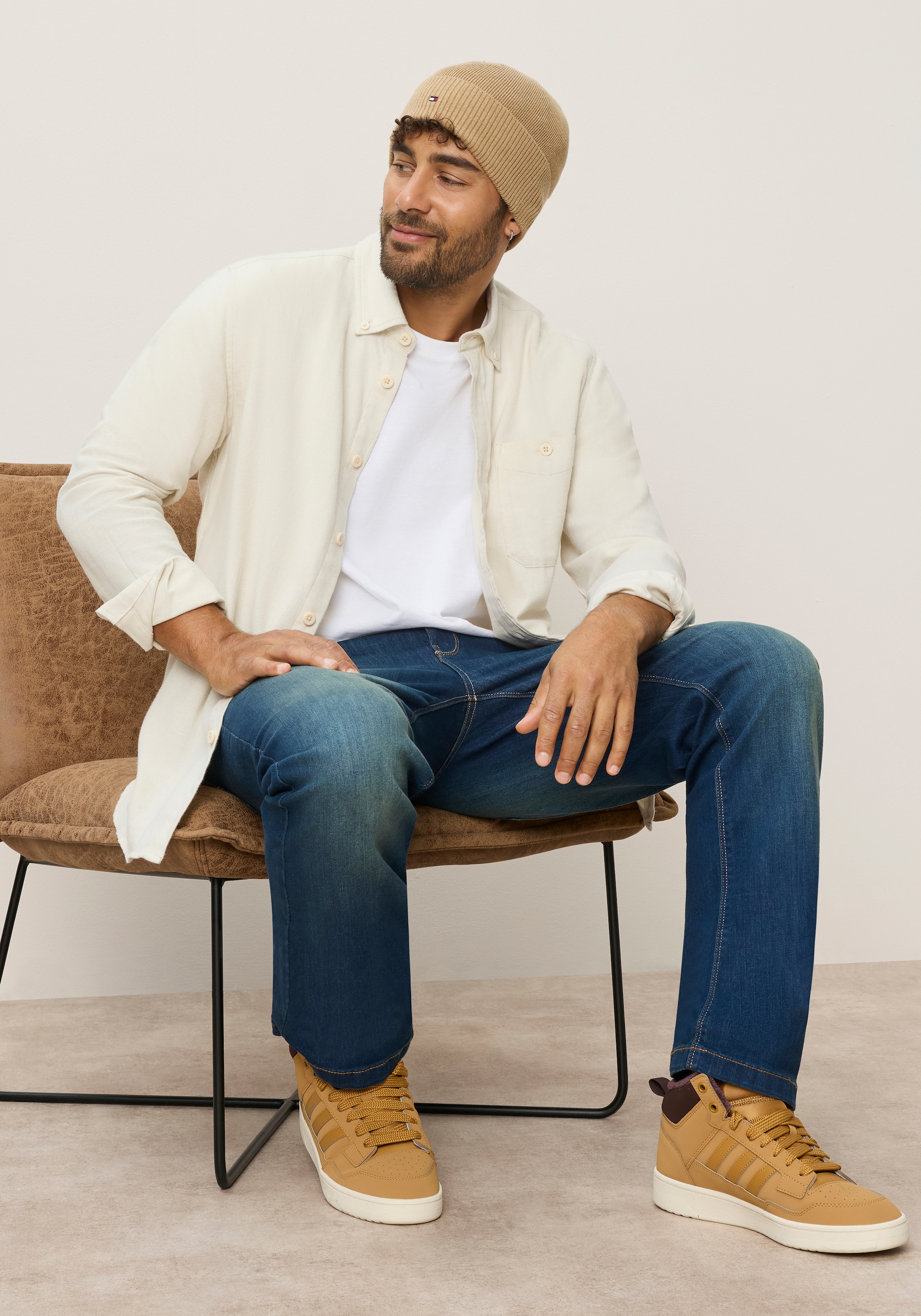 Man's World Flanellhemd im Regular Fit, mit normalem Hemdkragen, in normaler Länge