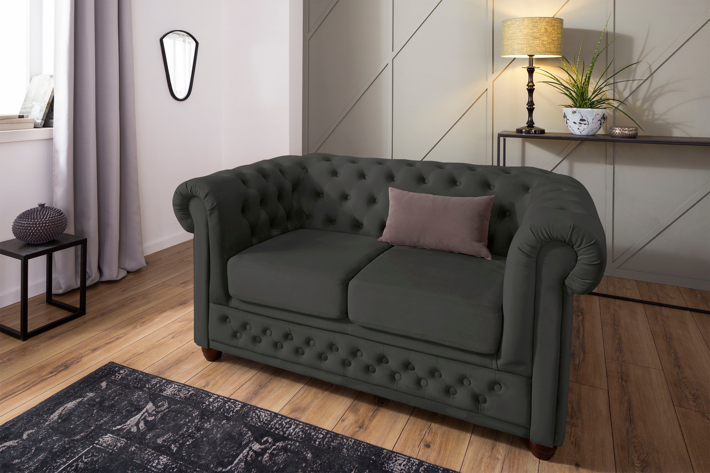 Home affaire Chesterfield-Sofa New Castle, mit hochwertiger Knopfheftung in günstig online kaufen