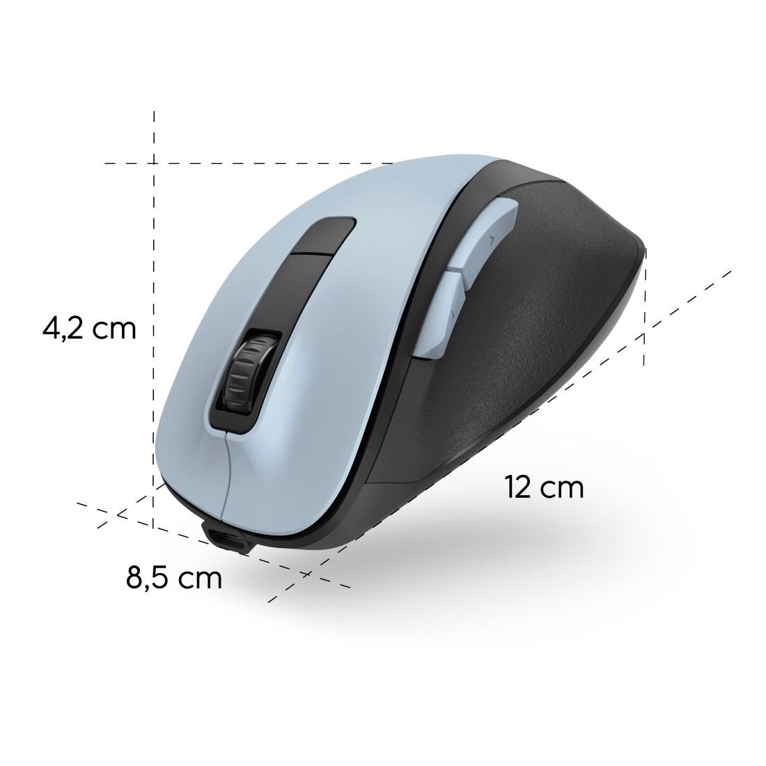 Hama ergonomische Maus »Optische 6 Tasten Funkmaus, ergonomisch, Rechtshänder, leise Tasten«, Funk