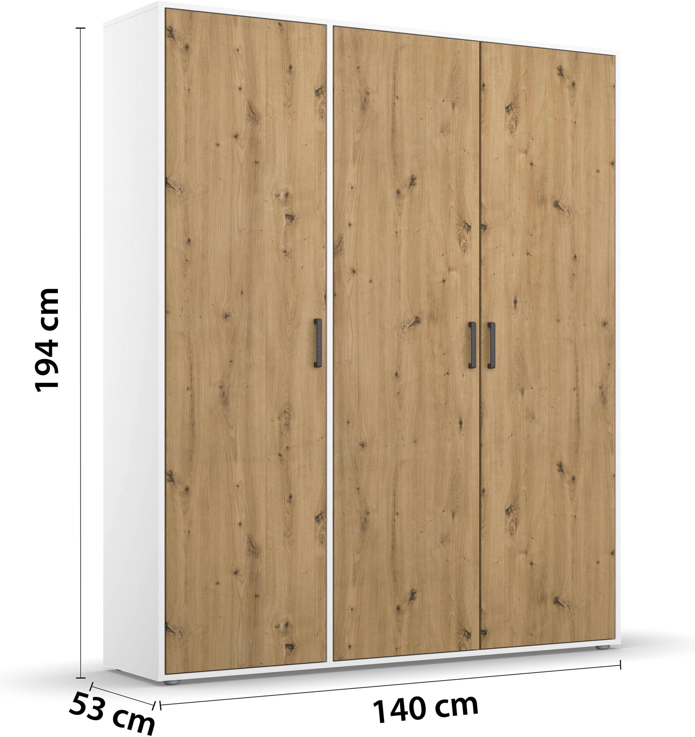 rauch Kleiderschrank »VOYAGER Otto´s Choice Garderobe Wäscheschrank TOPSELLER Schlafzimmer«, (in 3 verschiedenen Ausstattungen BASIC/CLASSIC/PREMIUM), Schrank mit modernen Griffen in viel Stauraum MADE IN GERMANY