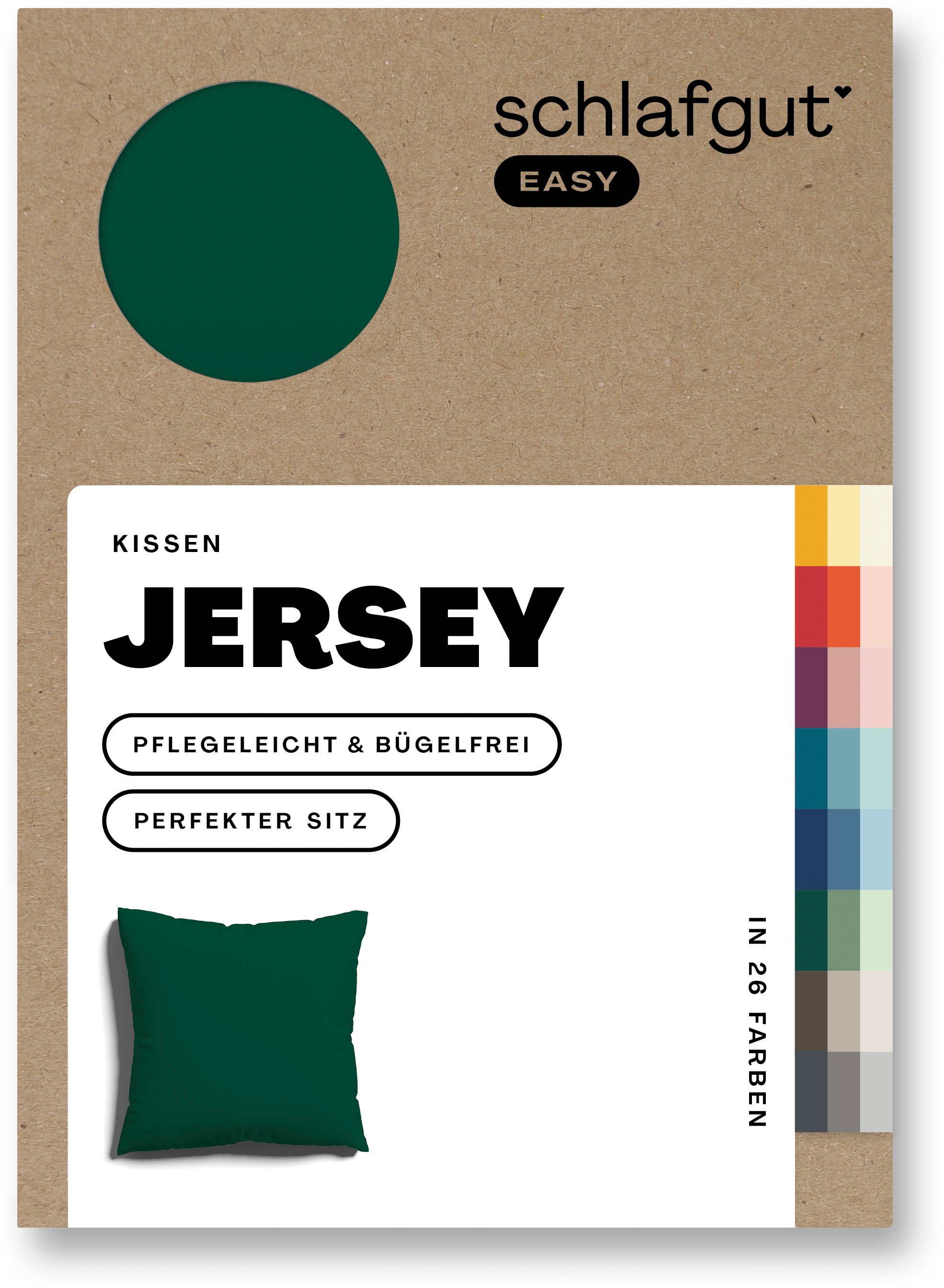 3. Bild von Schlafgut Kissenbezug »EASY Jersey«, (1 St.), Kissenhülle mit Reißverschluss, weich und saugfähig, Kissenbezug