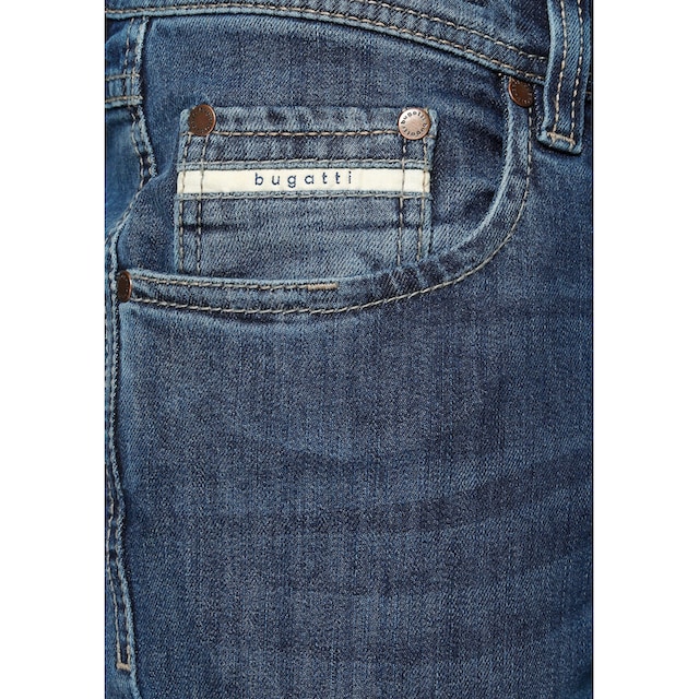 bugatti 5-Pocket-Jeans, Gürtelschlaufenbund mit Zip-fly günstig kaufen