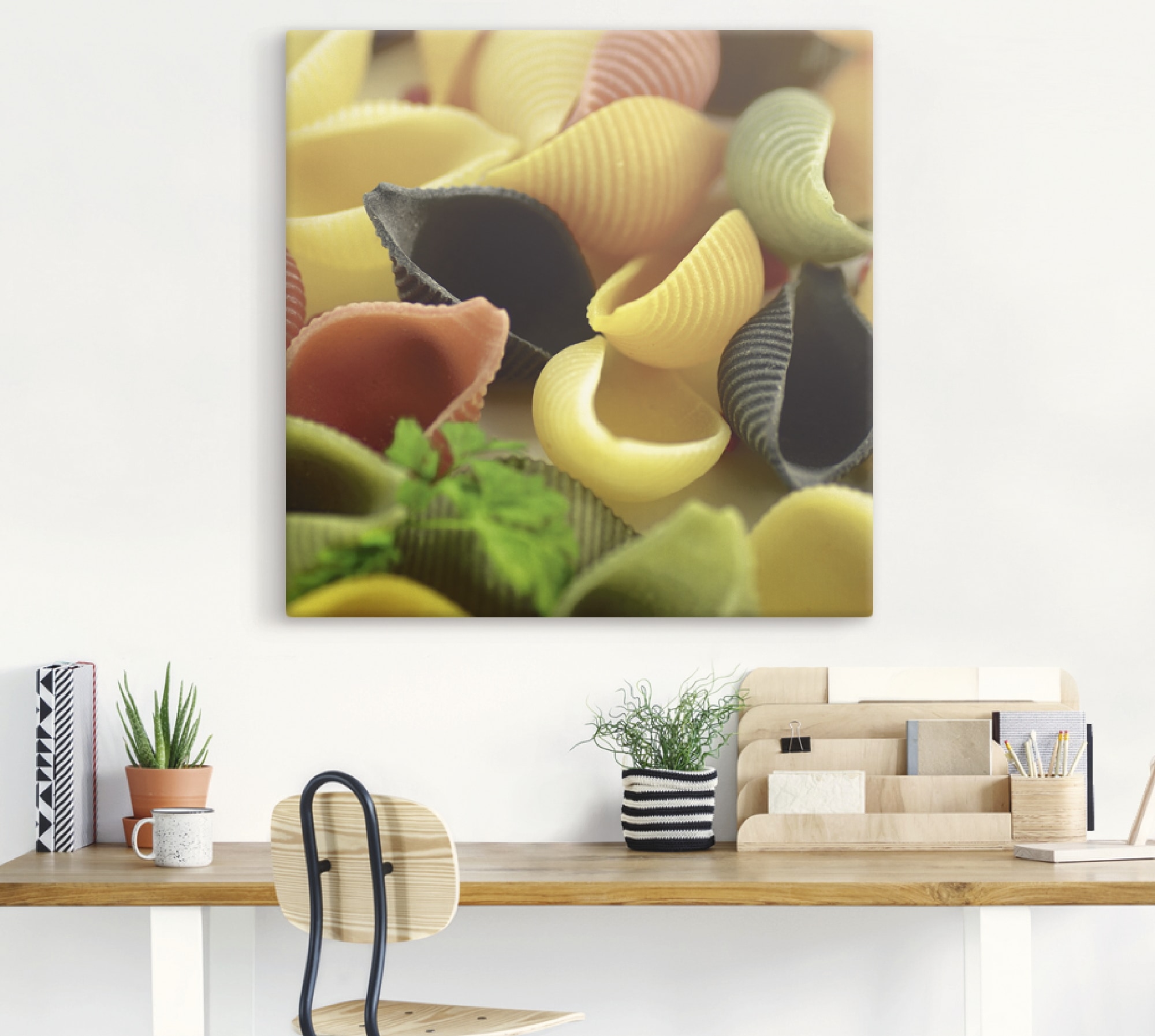 Artland Wandbild »Bunte Pasta«, Getreide, (1 St.), als Leinwandbild, Poster günstig online kaufen