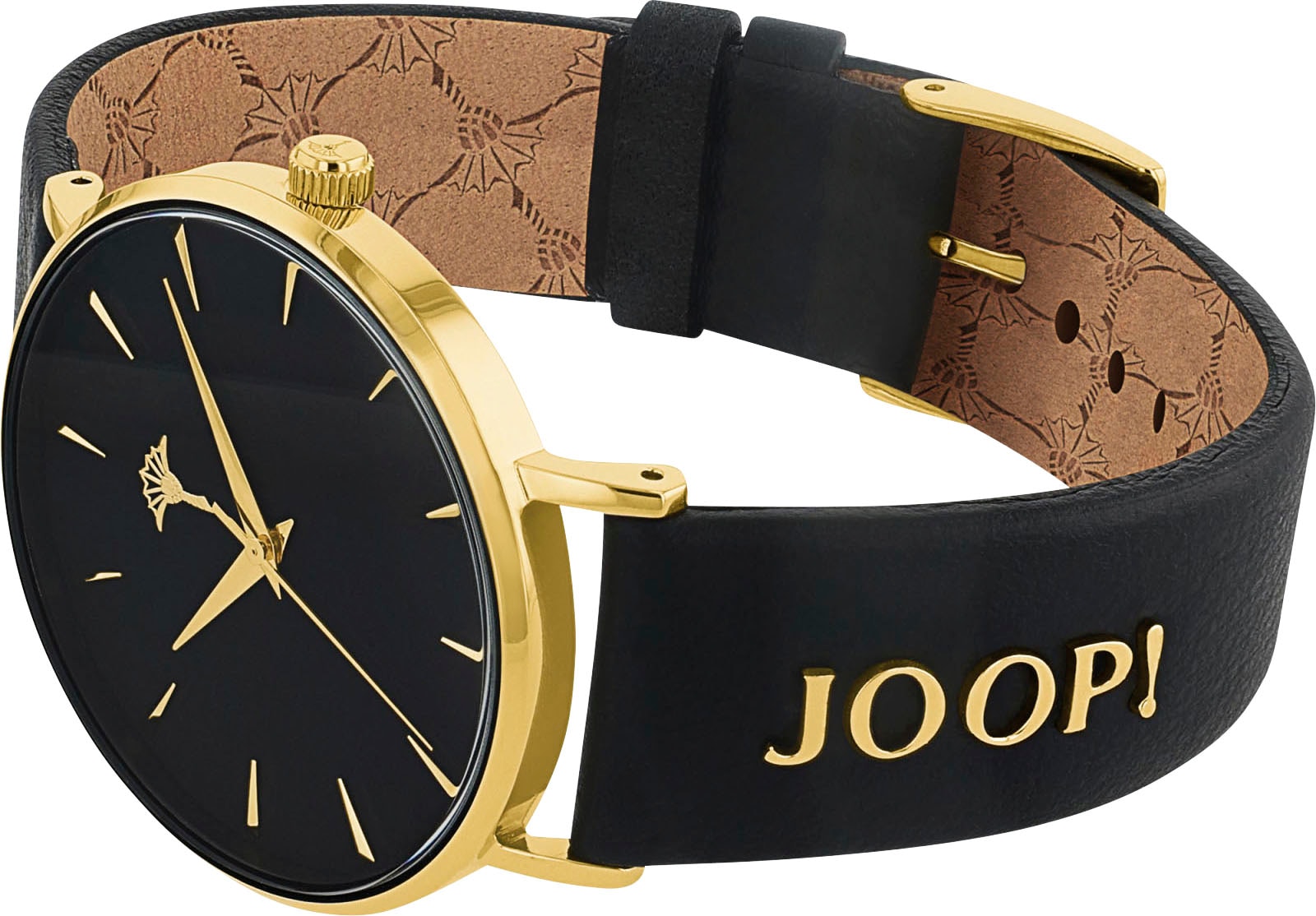 JOOP! Quarzuhr »2026575«, Armbanduhr, Damenuhr, Lederarmband, Batterie-Entladungsanzeige