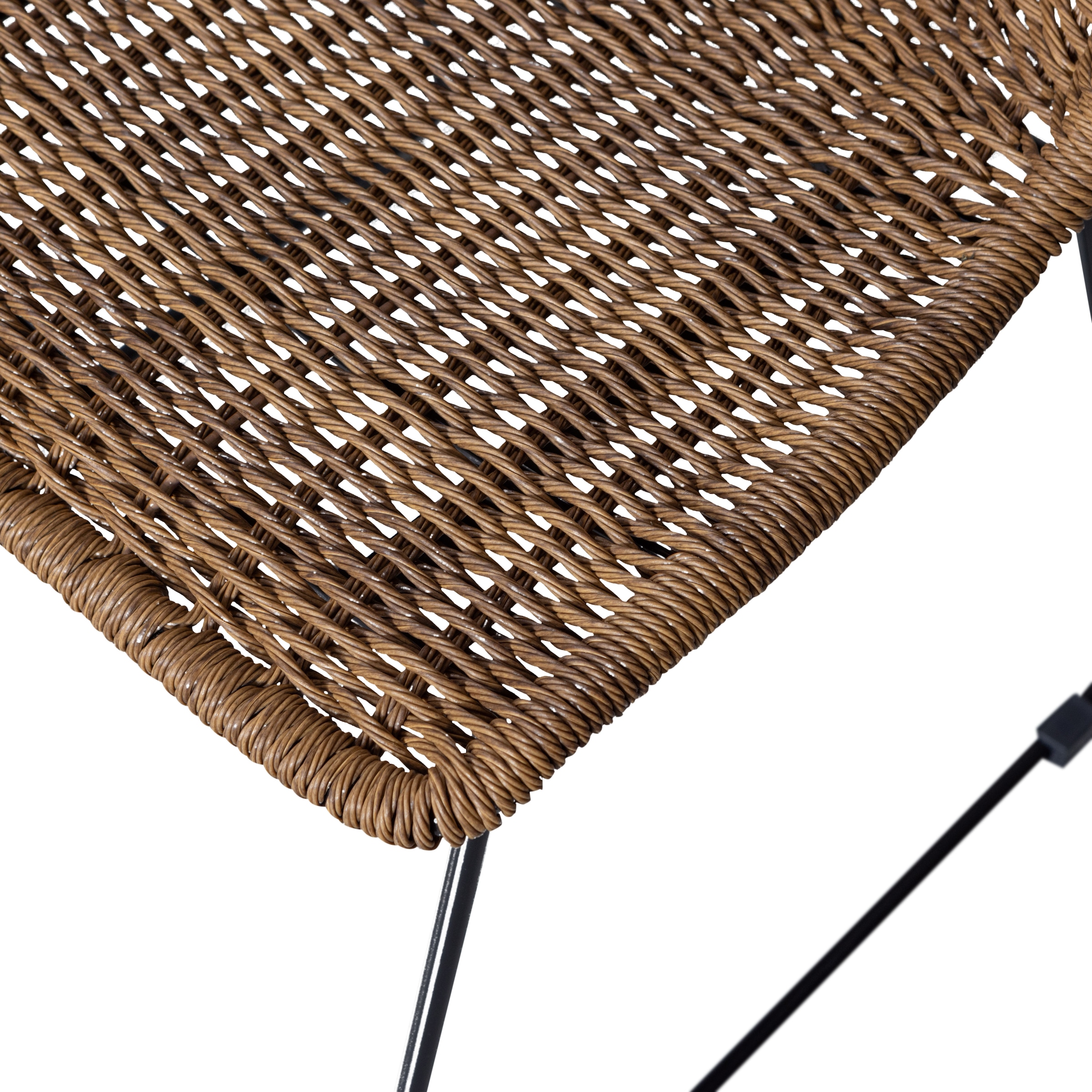 WOOOD Esszimmerstuhl »Wings aus geflochtenem Poly-Rattan mit Stahlgestell H 78 cm« () (Set, 2 St), für den Innen- und Außenbereich geeignet