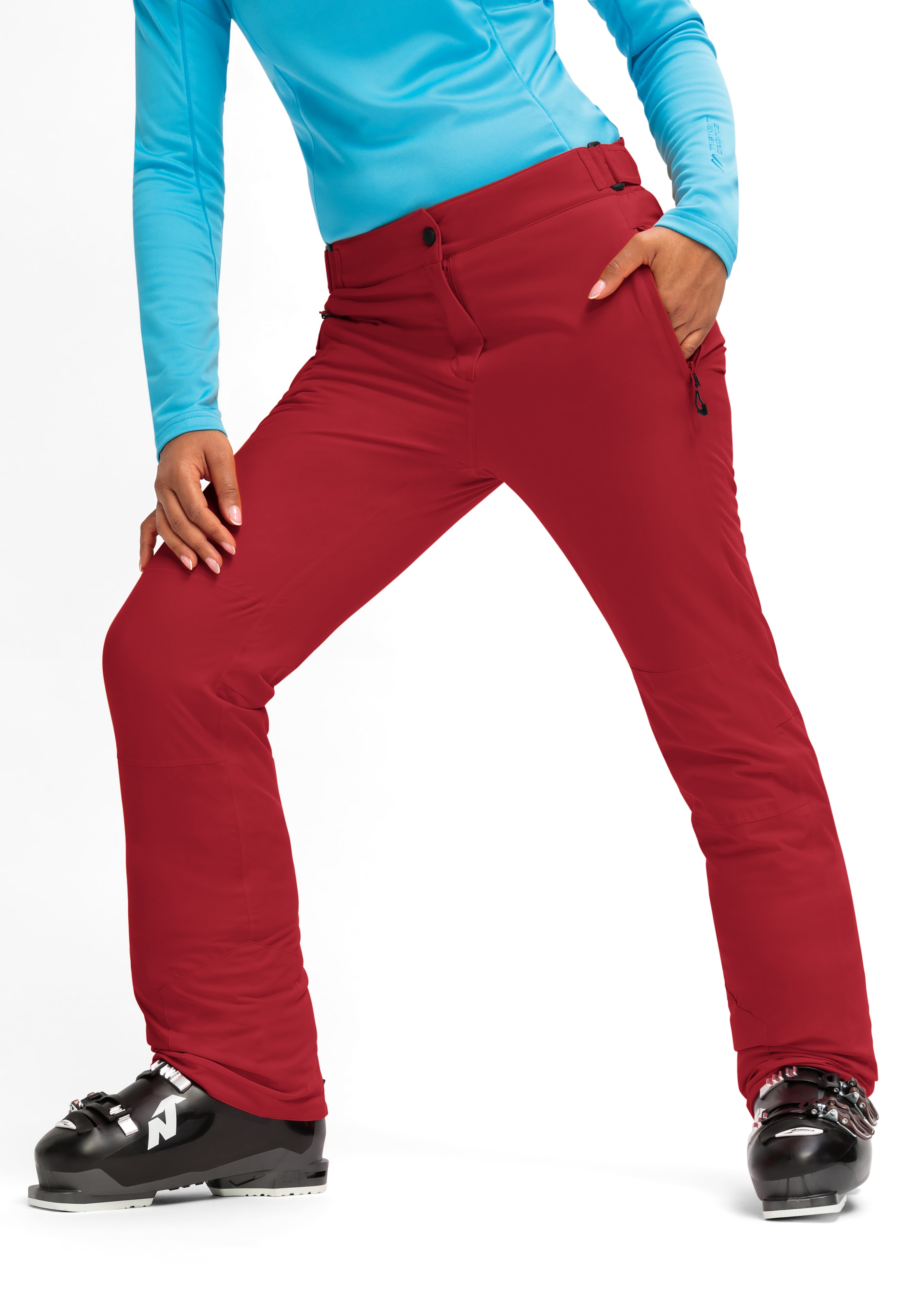 Maier Sports Skihose »Vroni slim 2.0«, Damen Schneehose, wind- und wasserdicht, 2 RV-Taschen, Slim Fit
