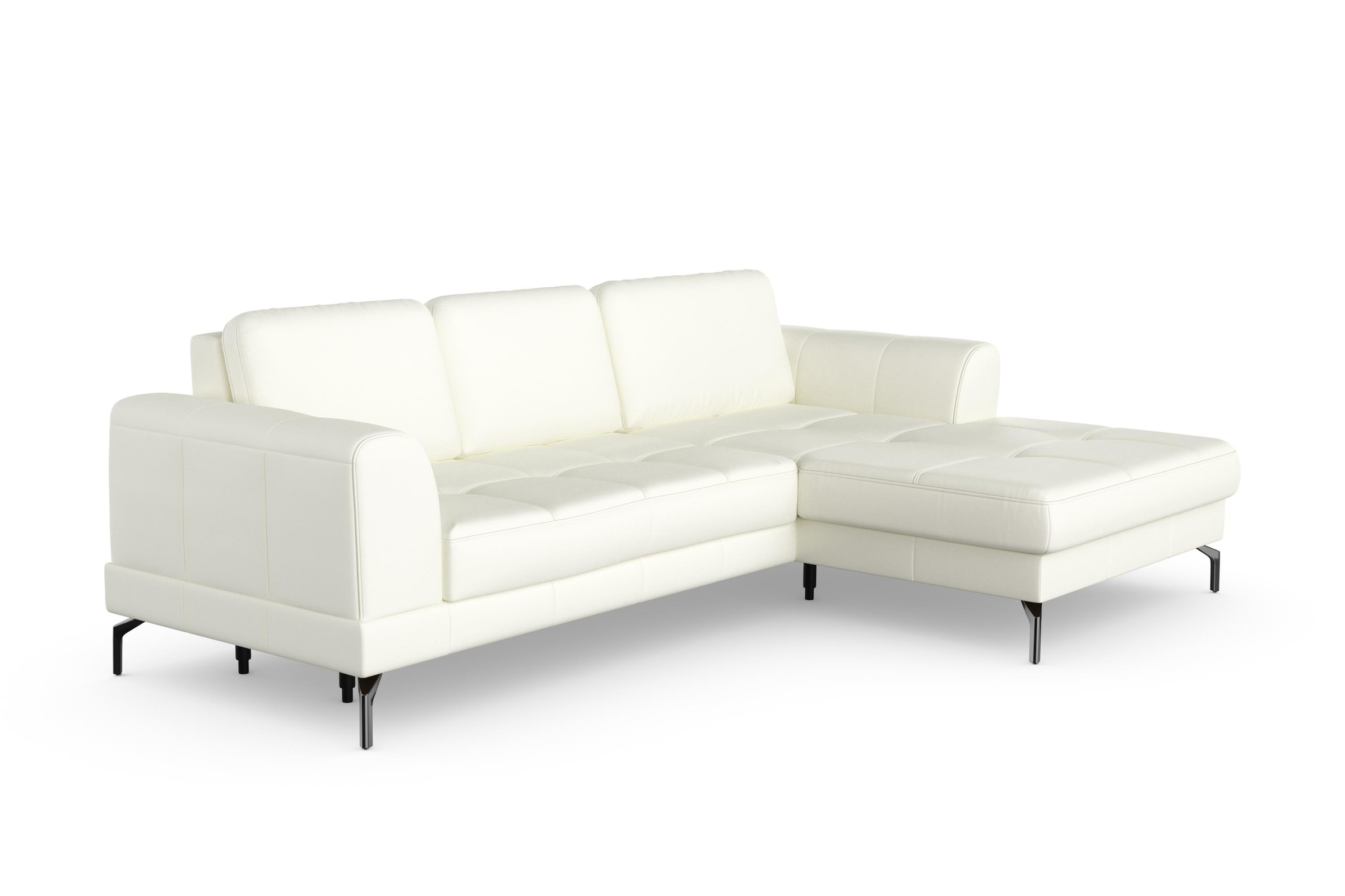 sit&more Ecksofa »Bendigo L-Form«, inklusive Sitztiefenverstellung, Bodenfreiheit 15 cm, 2 Fußfarben