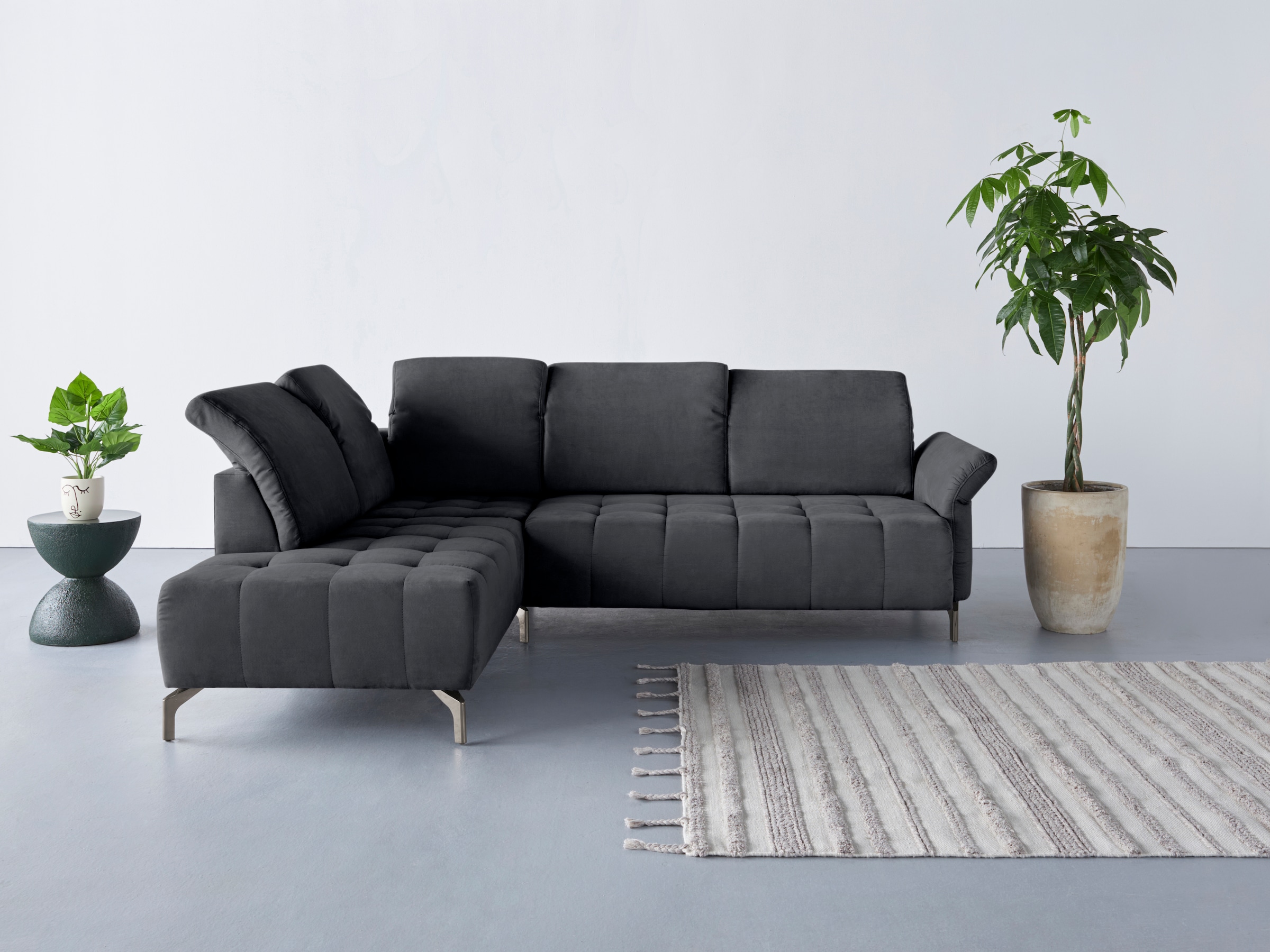 Home affaire Ecksofa »Fresh L-Form« Federkern, wahlweise Kopfteilverstellun günstig online kaufen