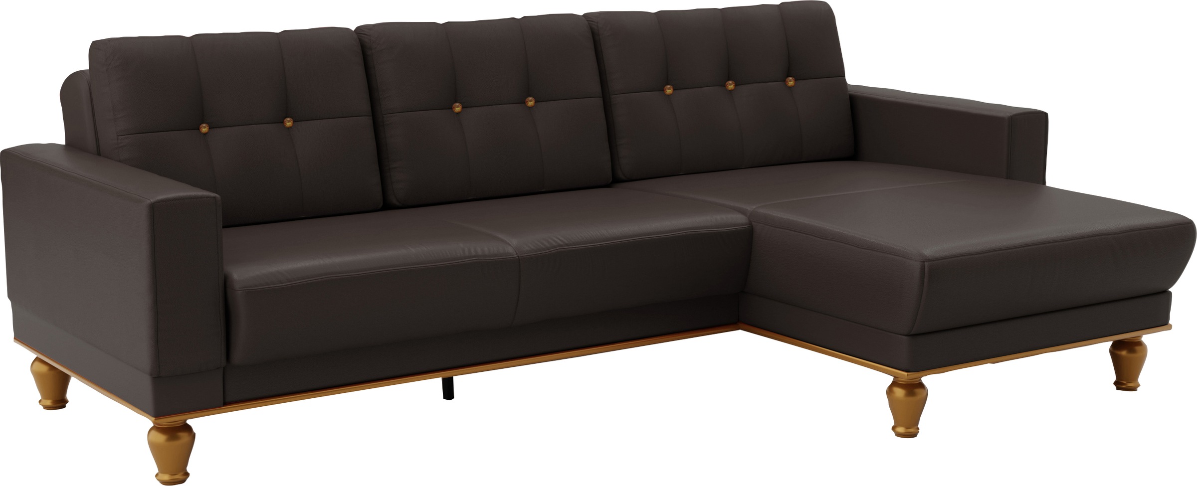 sit&more Ecksofa »Orient 5 L-Form«, mit Strass-Stein, wahlweise mit Bettfunktion und Bettkasten