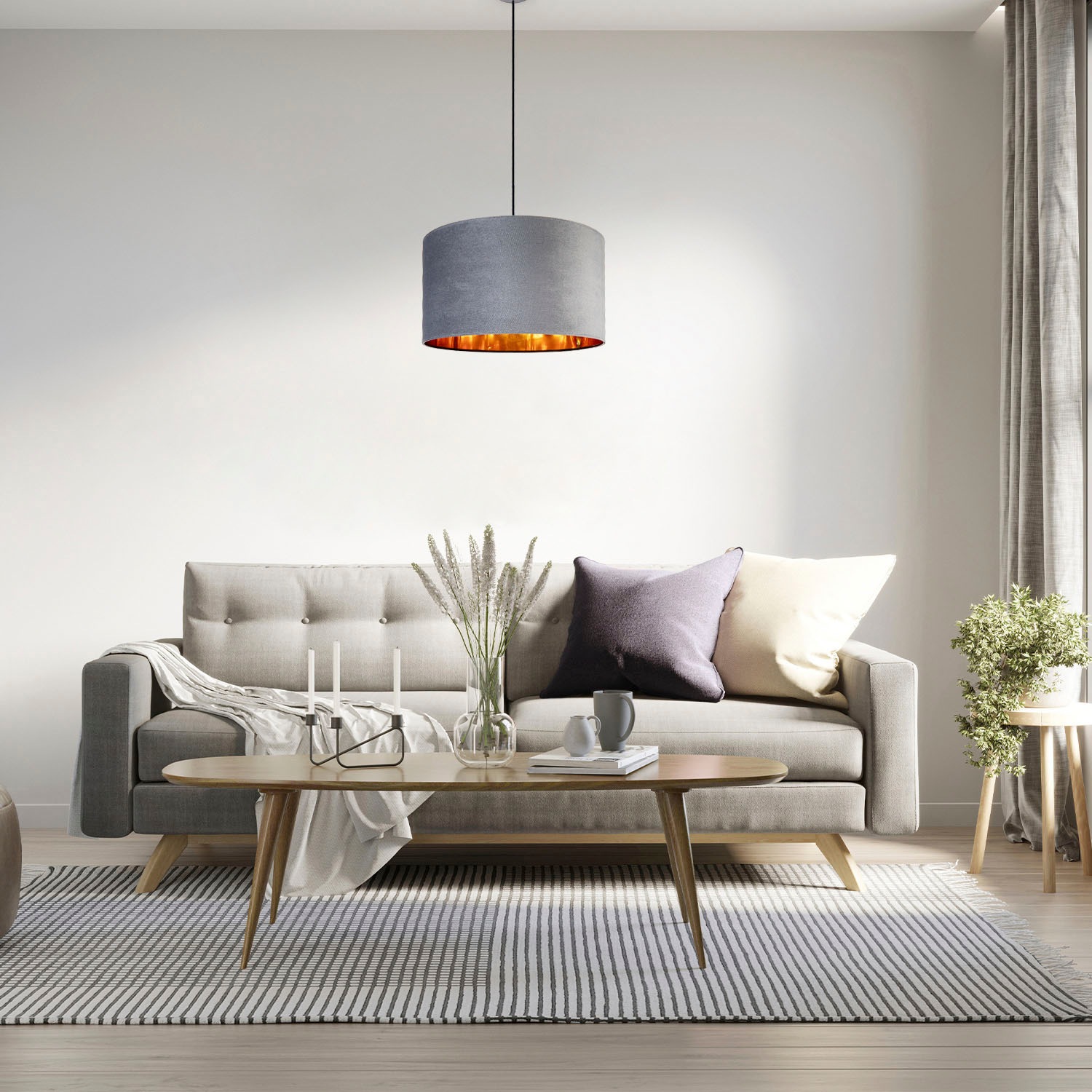 Paco Home Pendelleuchte »Hugo uni Color«, Leuchtmittel E27   ohne Leuchtmit günstig online kaufen